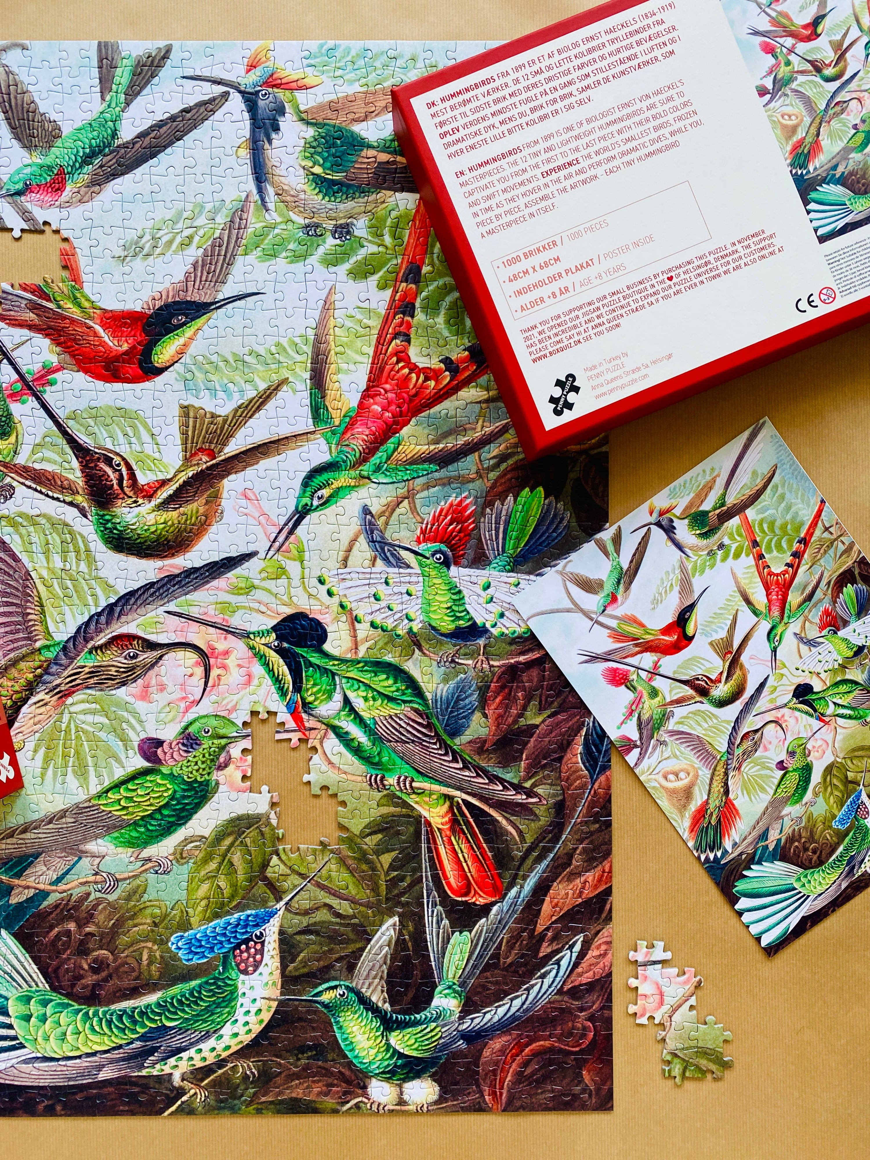 Kolibris 1000-teiliges Vintage-Puzzle
