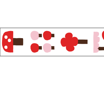 Ruban adhésif Arbres roses