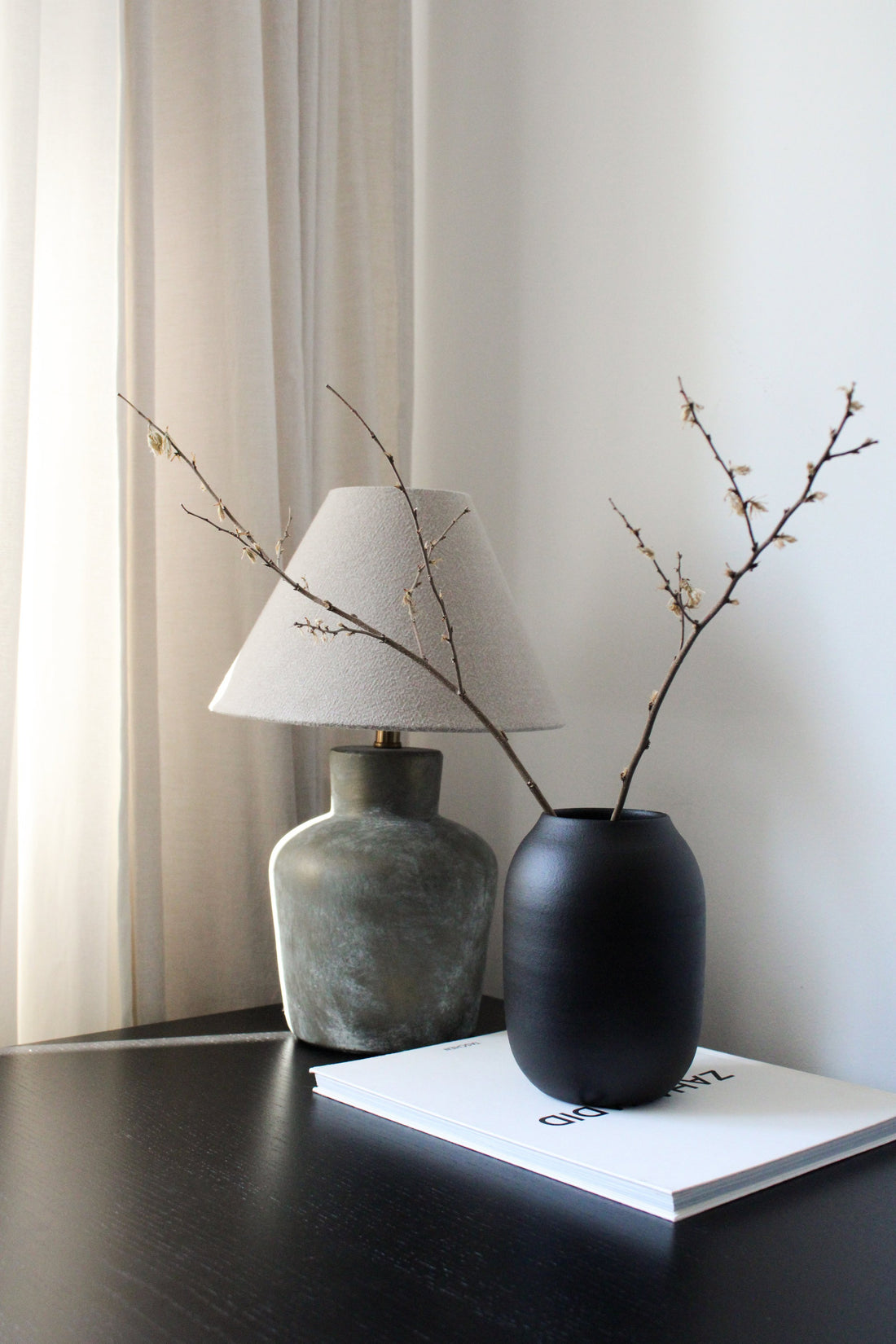 Vase schwarz o cactuu