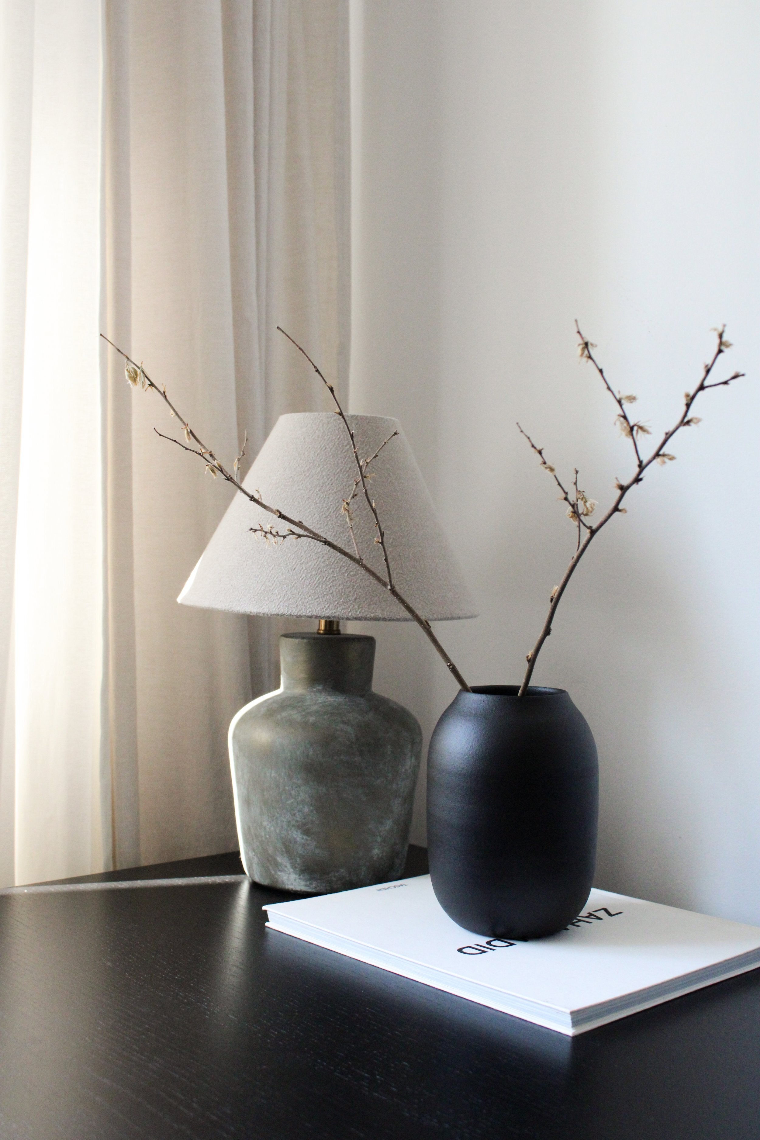 Vase schwarz o cactuu