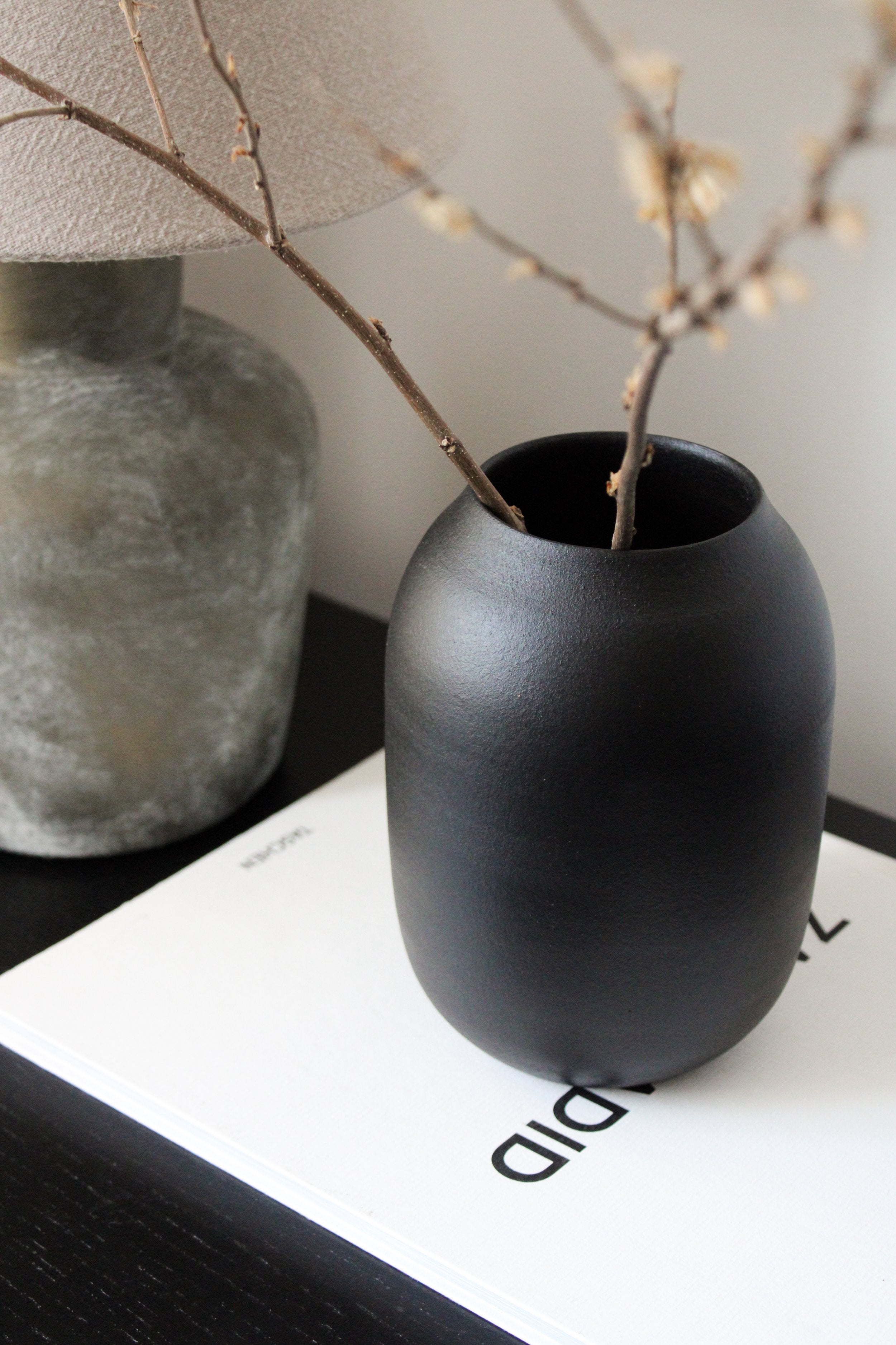 Vase schwarz o cactuu
