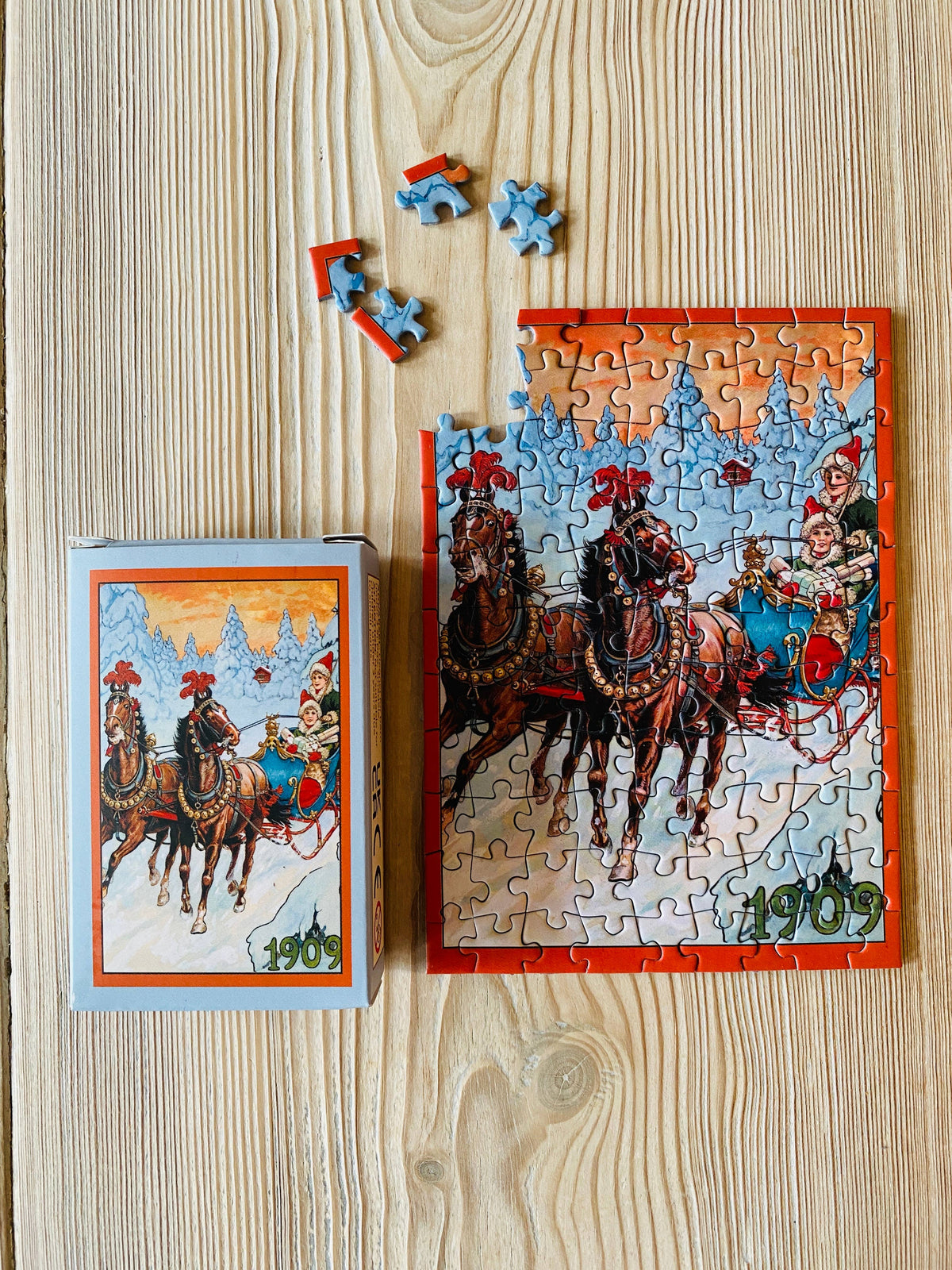 Piecely Puzzle - Mini Puzzle Christmas Schlittenfahrt
