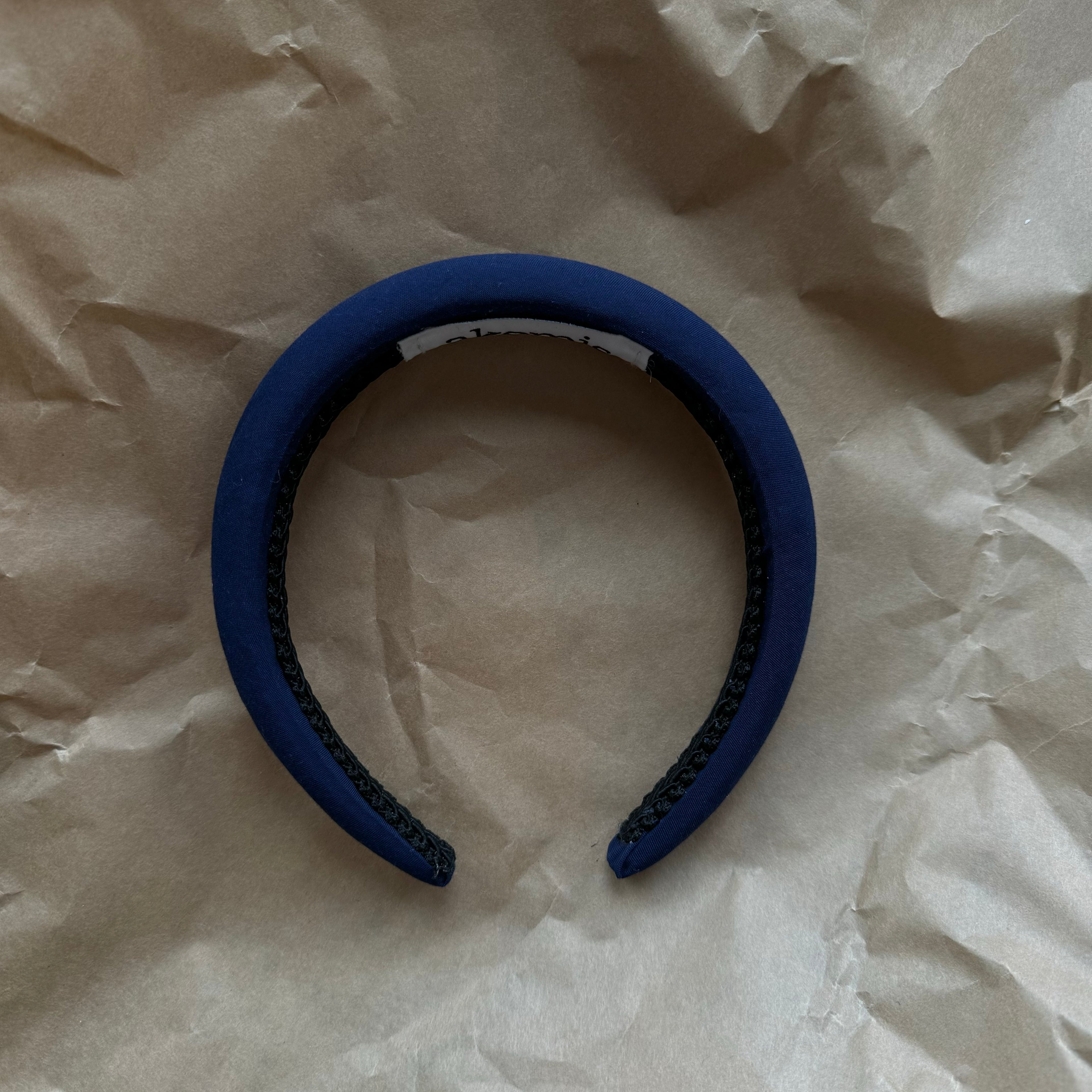 Haarreifen Baumwolle Leinen navy