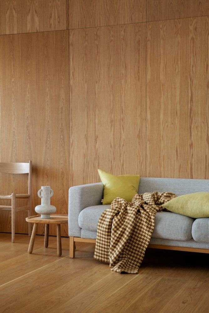 MIMI Couverture en laine tabac
