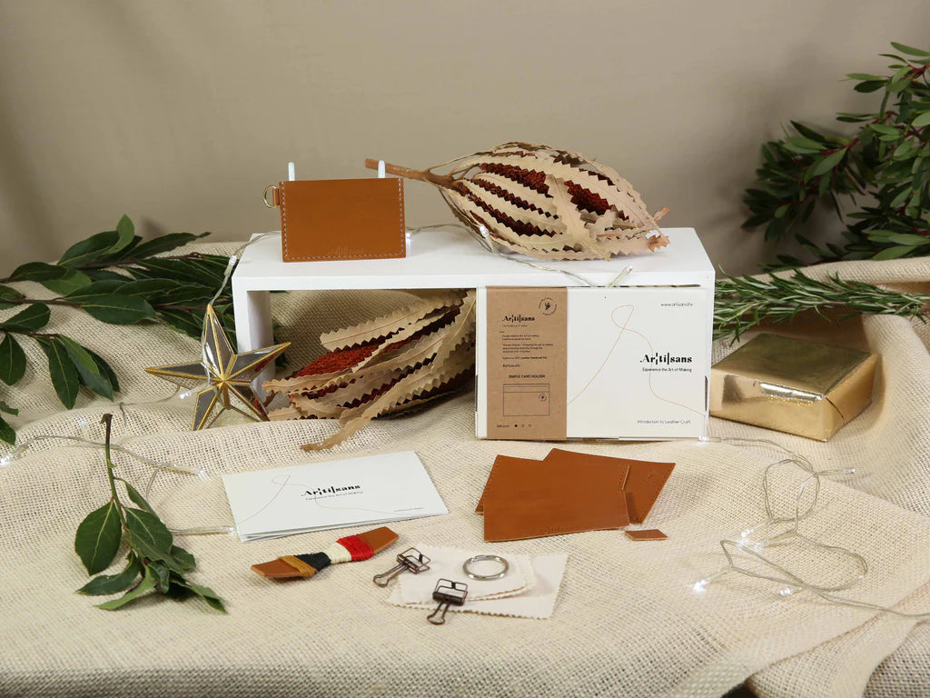 Leather card holder - craft kit