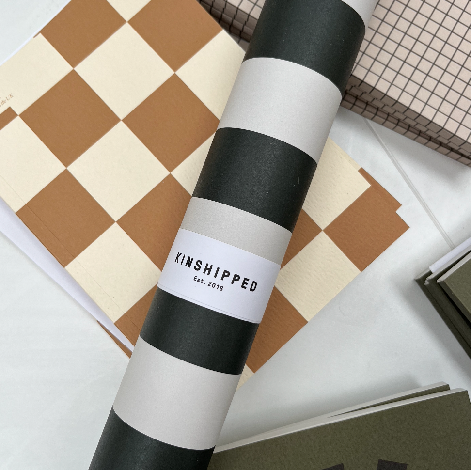Wrapping paper stripes navy blue
