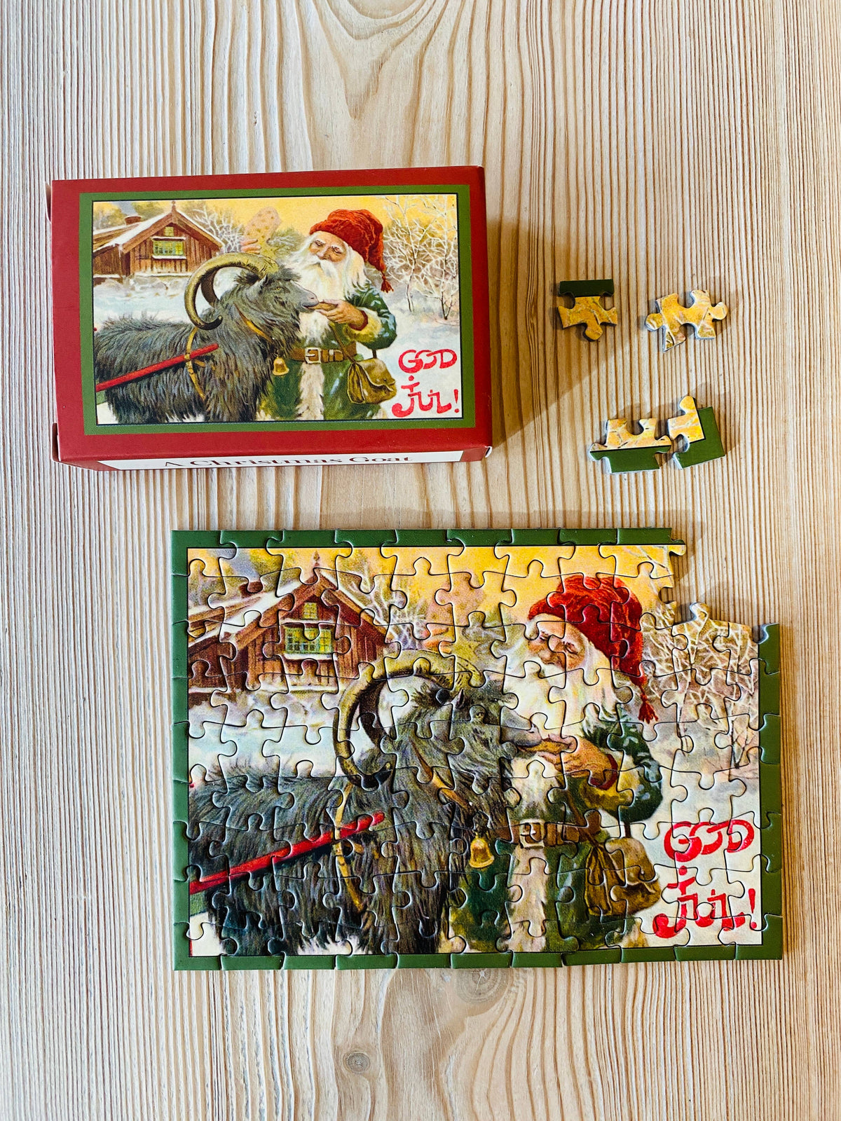 Piecely Puzzle - Weihnachtsziege Mini-Puzzle