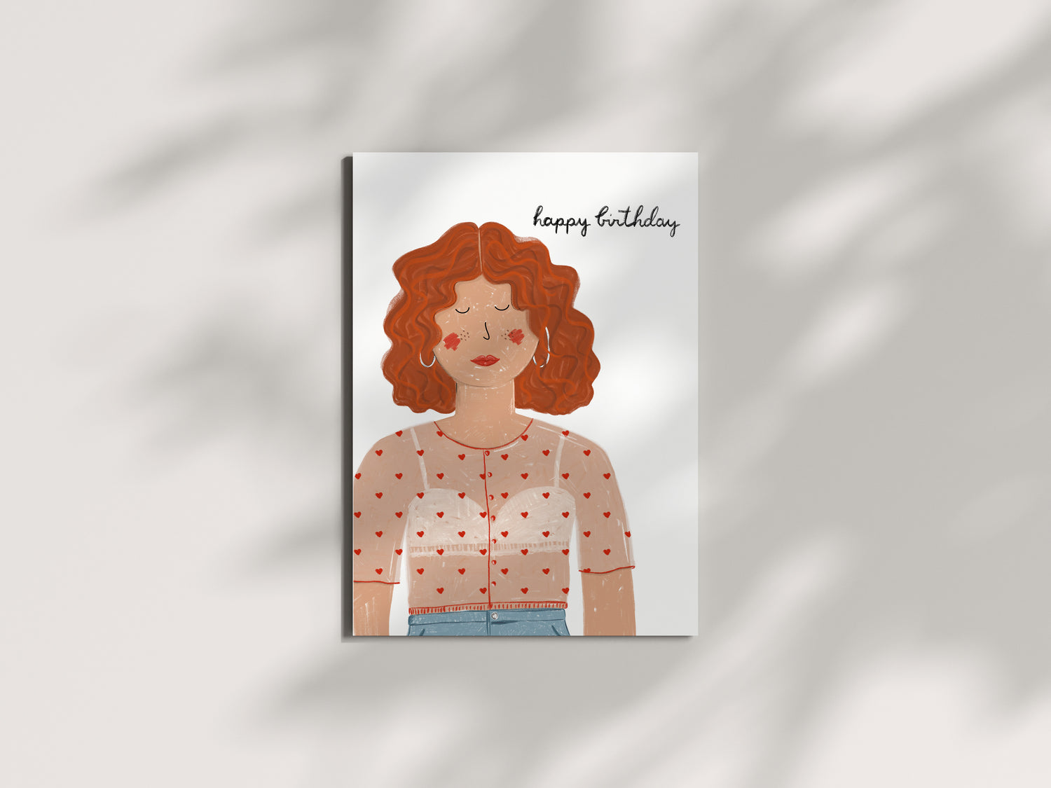 Carte postale Coeur Anniversaire Fille