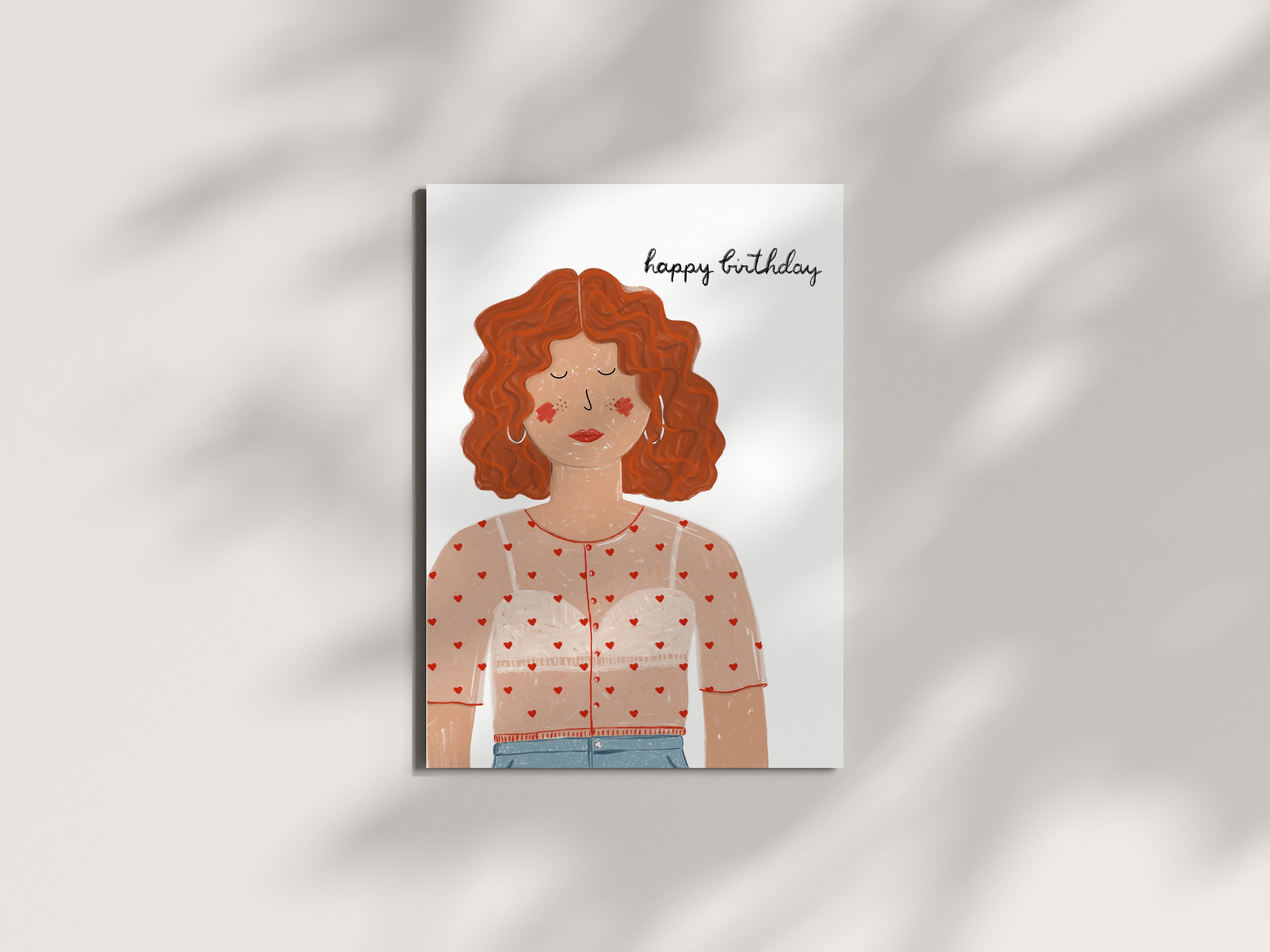 Postkarte Heart Birthday Girl