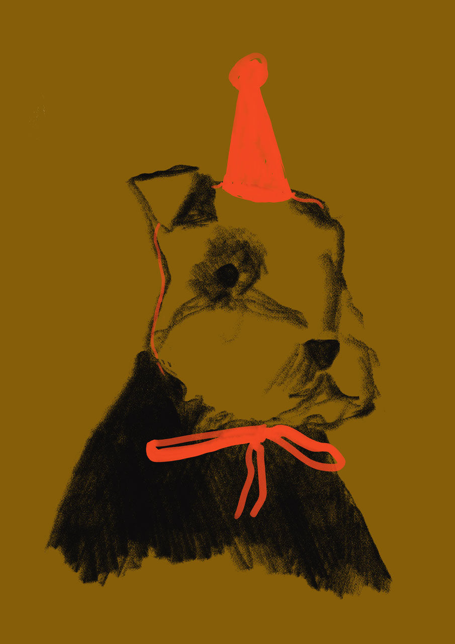 Framboise & Ketchup Postkarte Goldhund