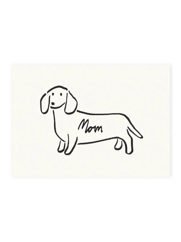 Postcard Dachshund Mom