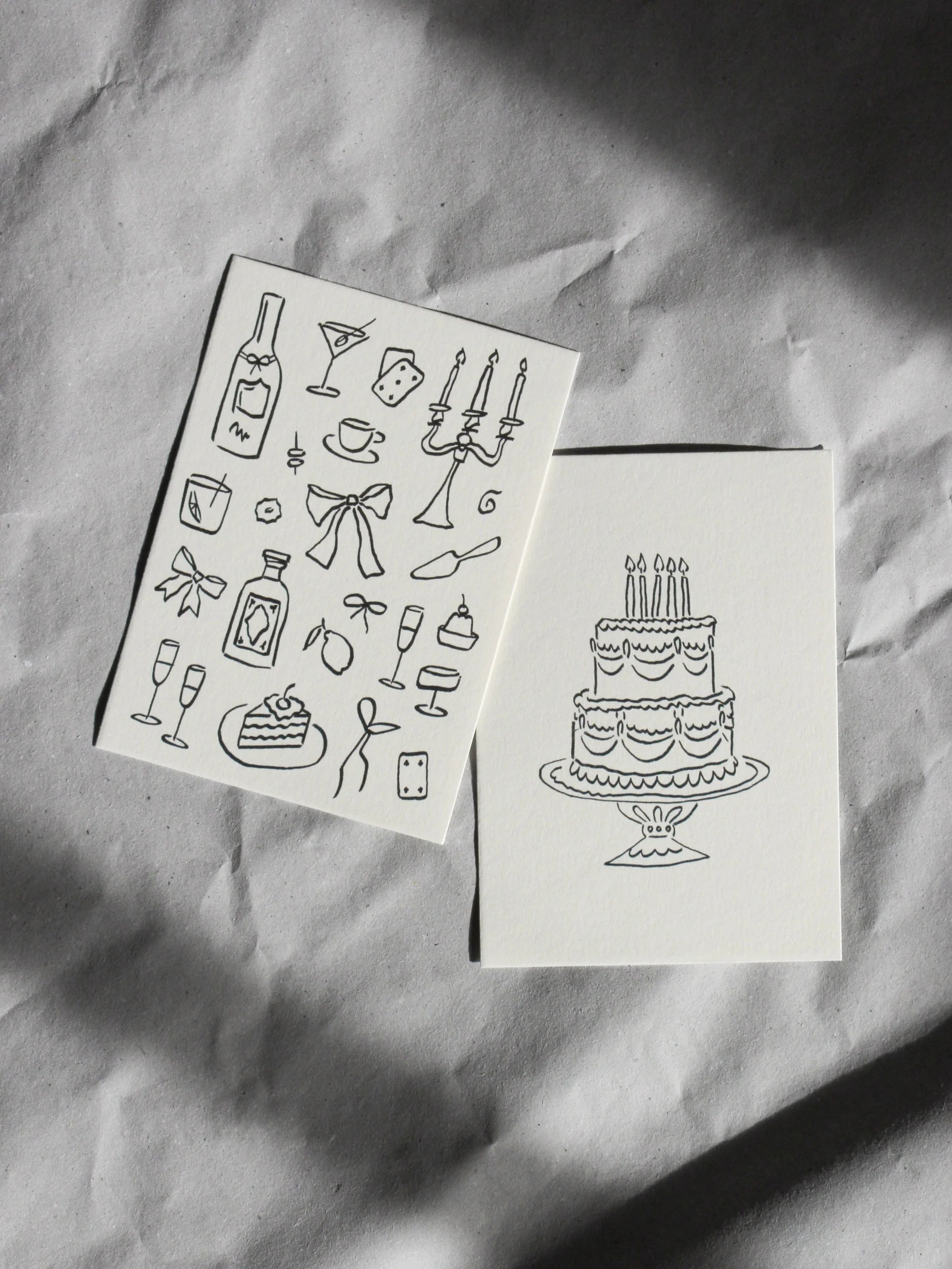 Gâteau de carte postale bleu