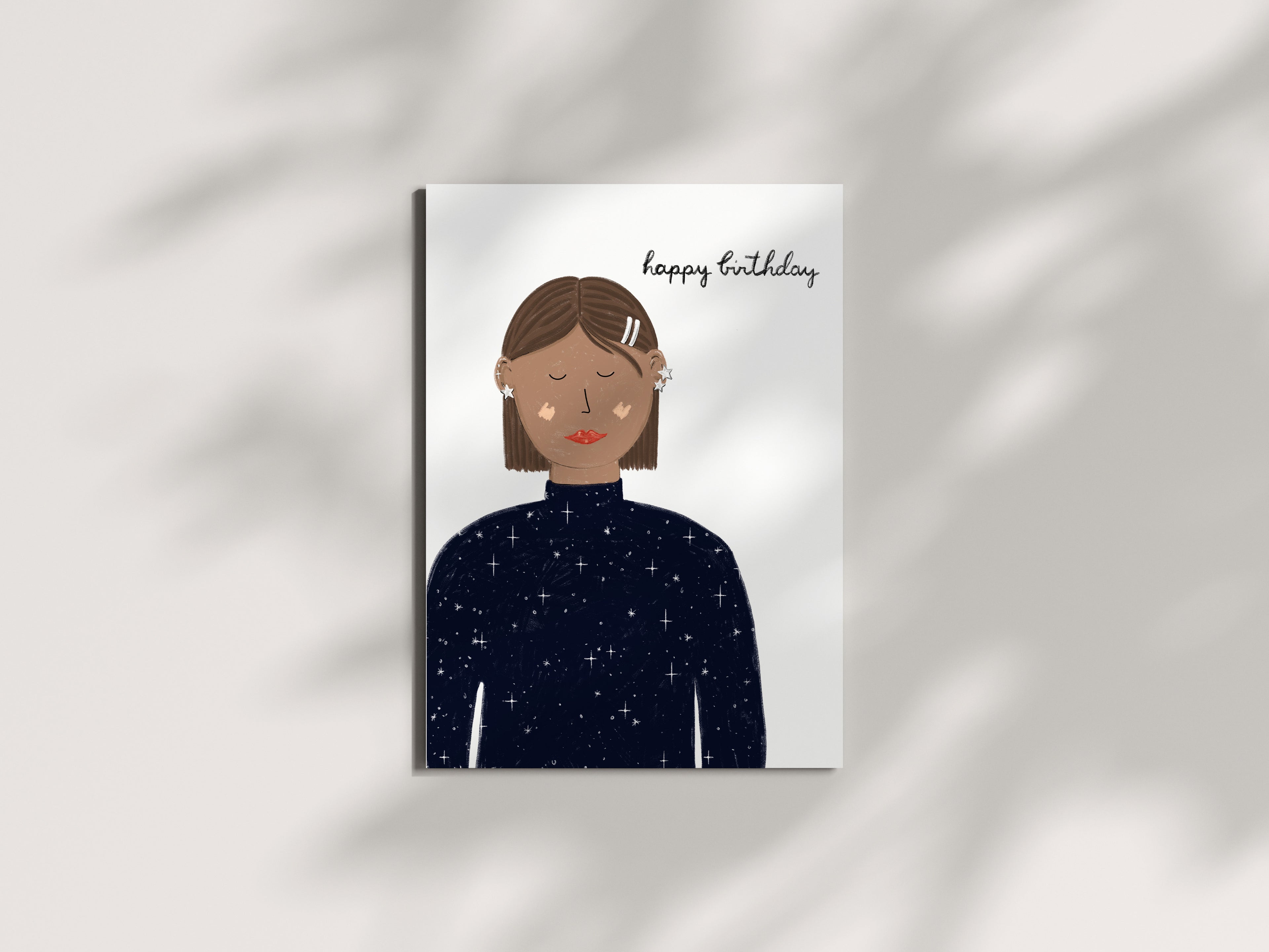 Postkarte Star Birthday Girl