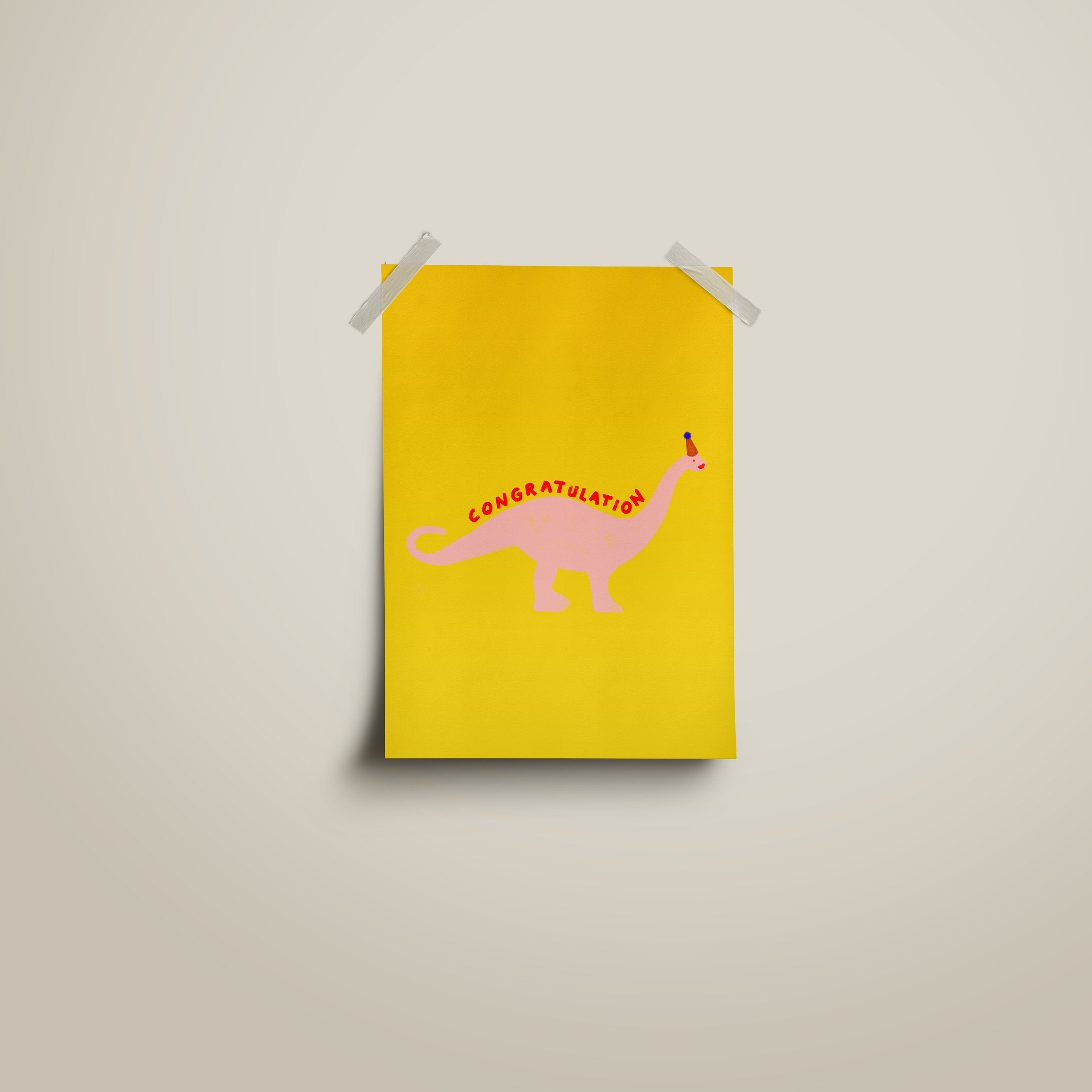 Postcard Congratulations Dino