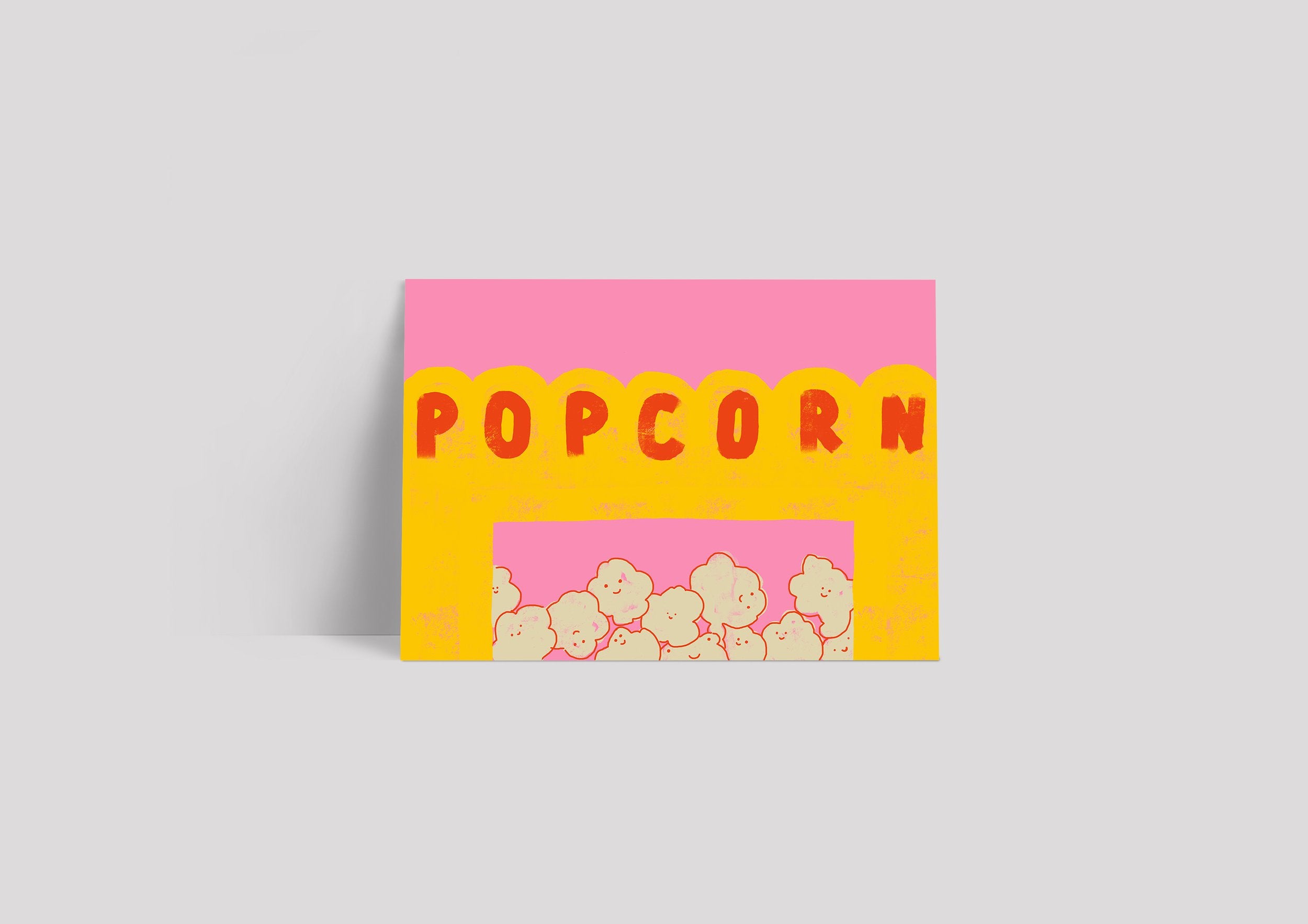 Postkarte Popcorn