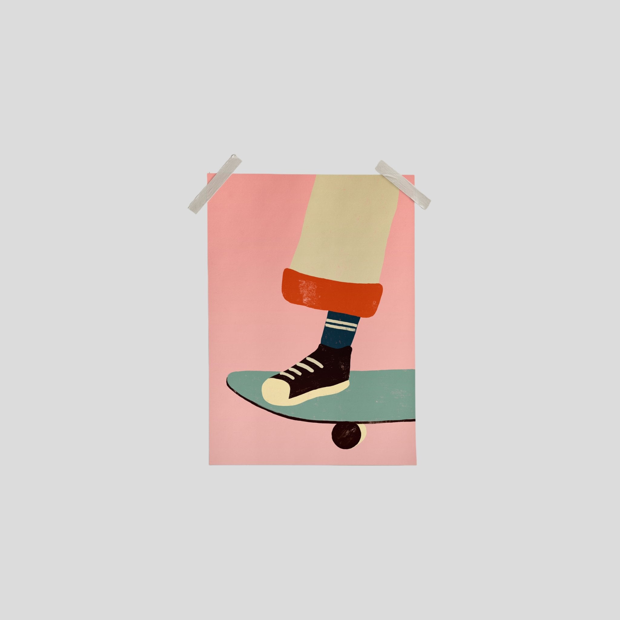 Postkarte Skateboard