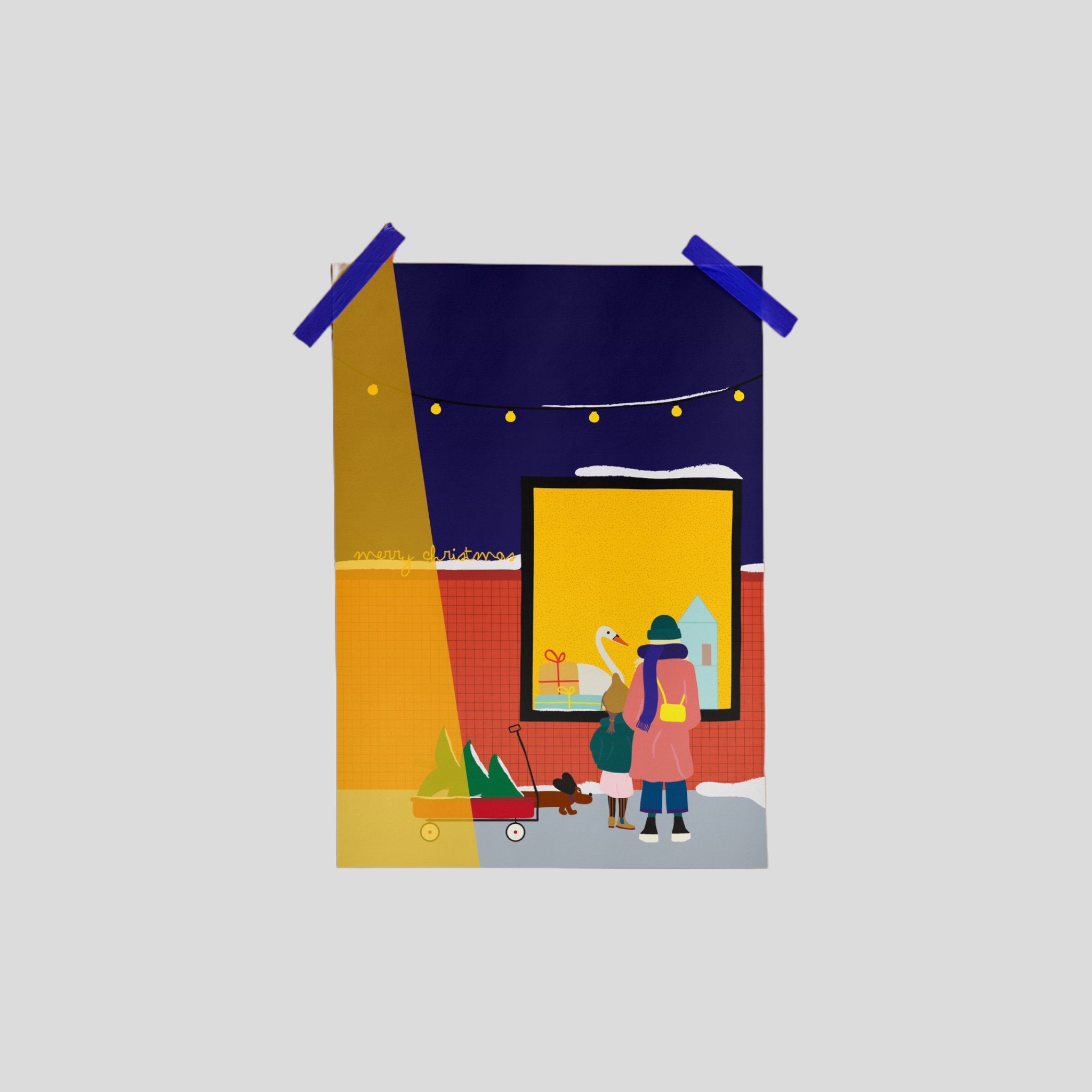 Faire du shopping en vitrine avec des cartes postales