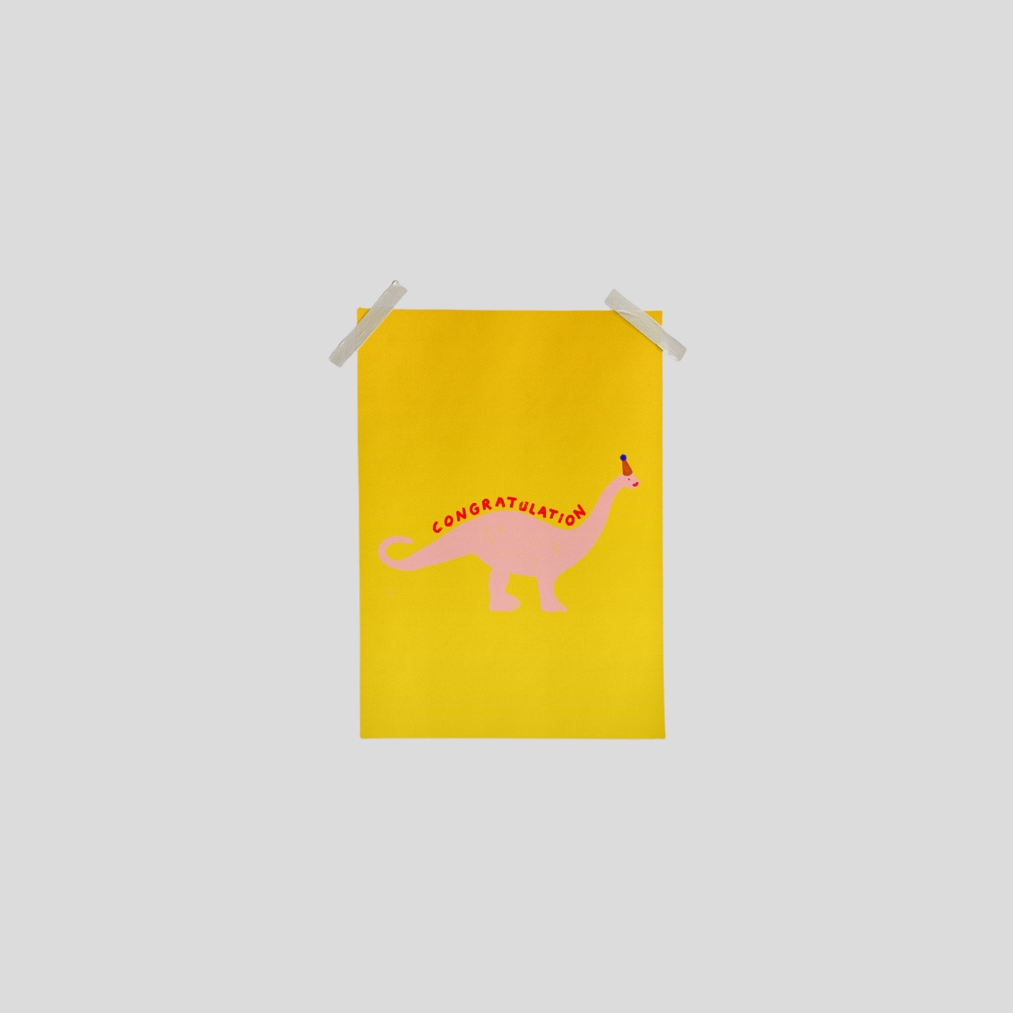 Postcard Congratulations Dino