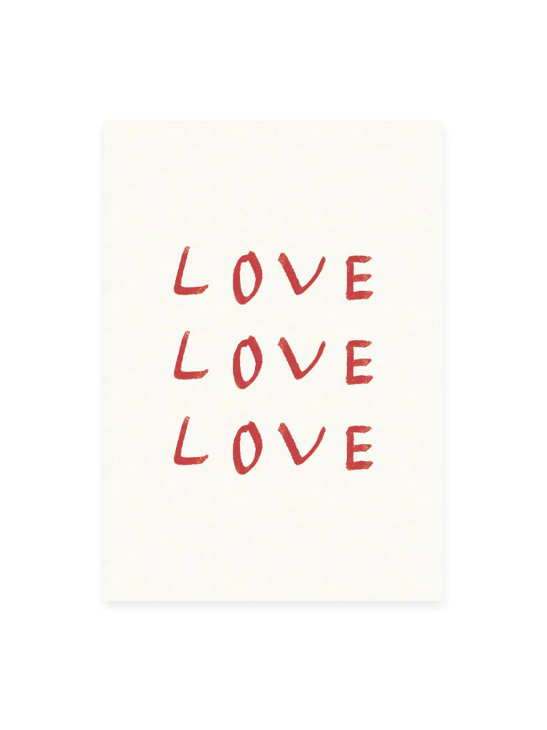 Postkarte Love Love Love