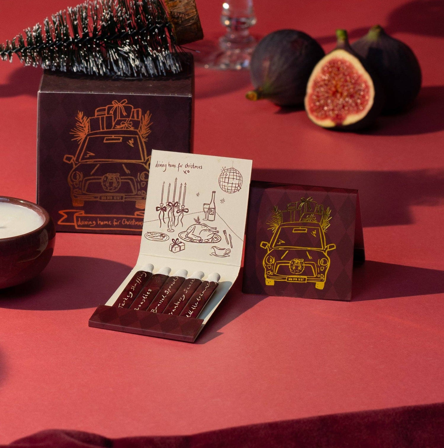 Zesty Lemons Driving Home for Christmas Streichholzbriefchen