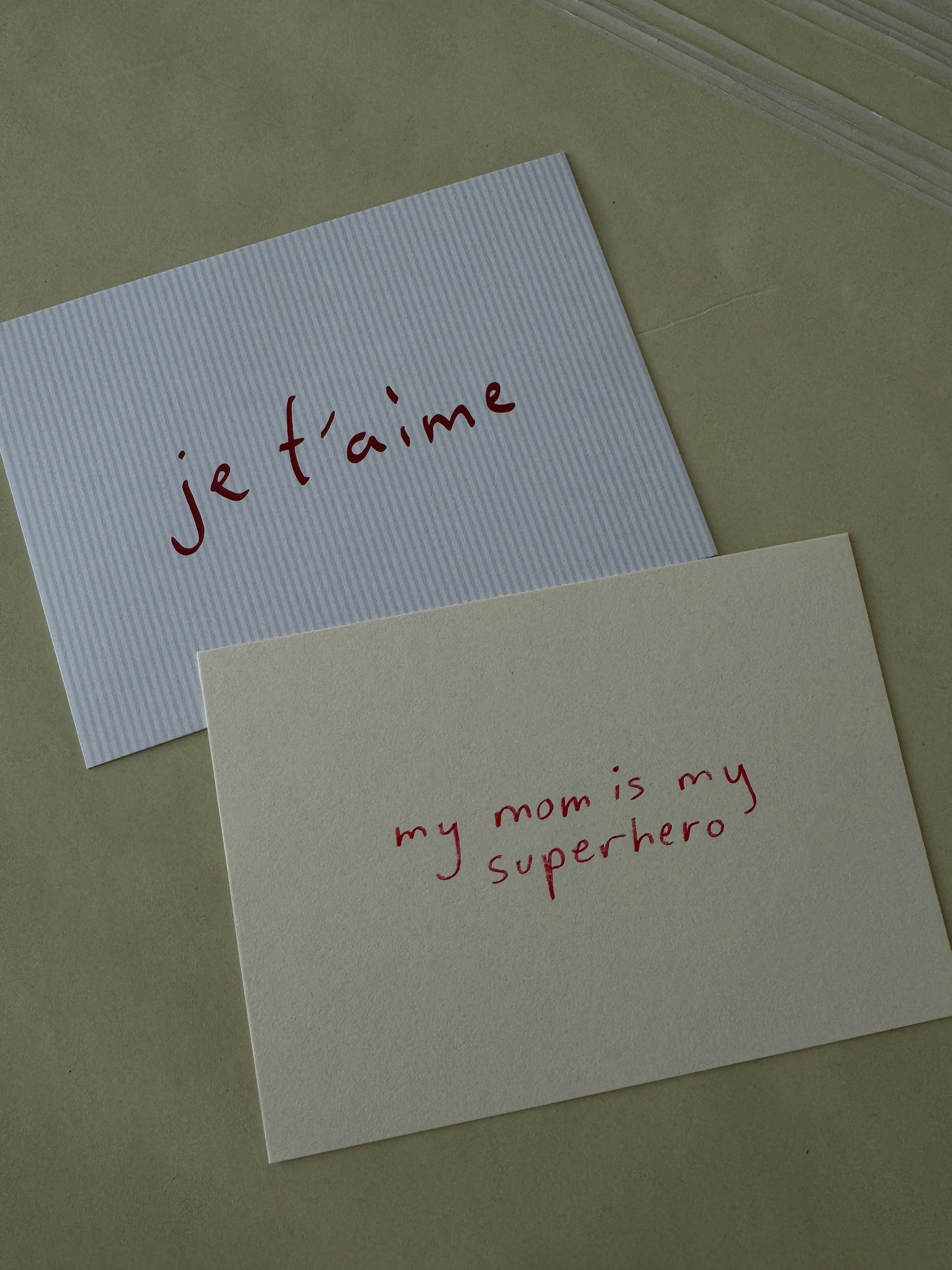 Postkarte my mum is my superhero