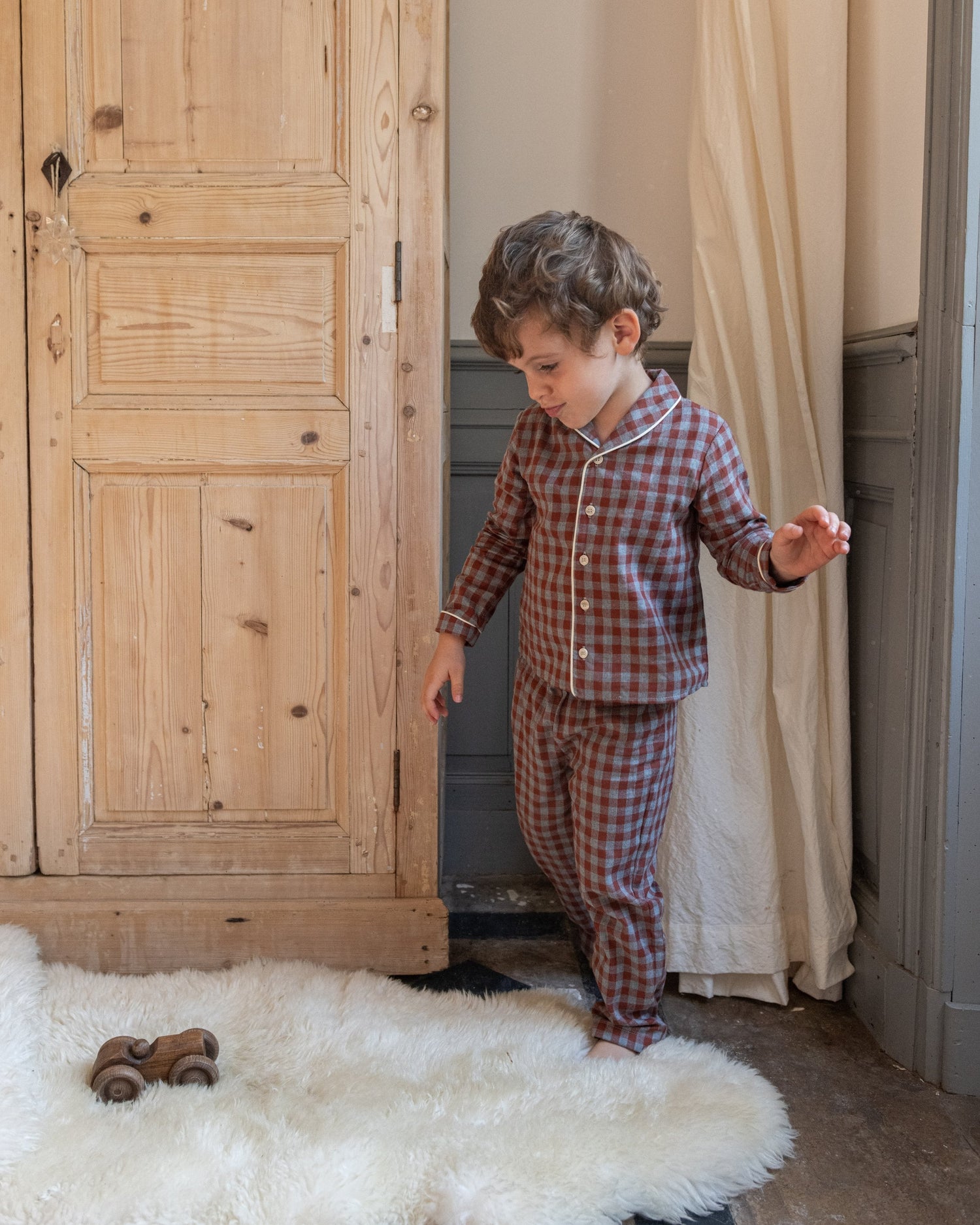 Pyjama à carreaux en flanelle