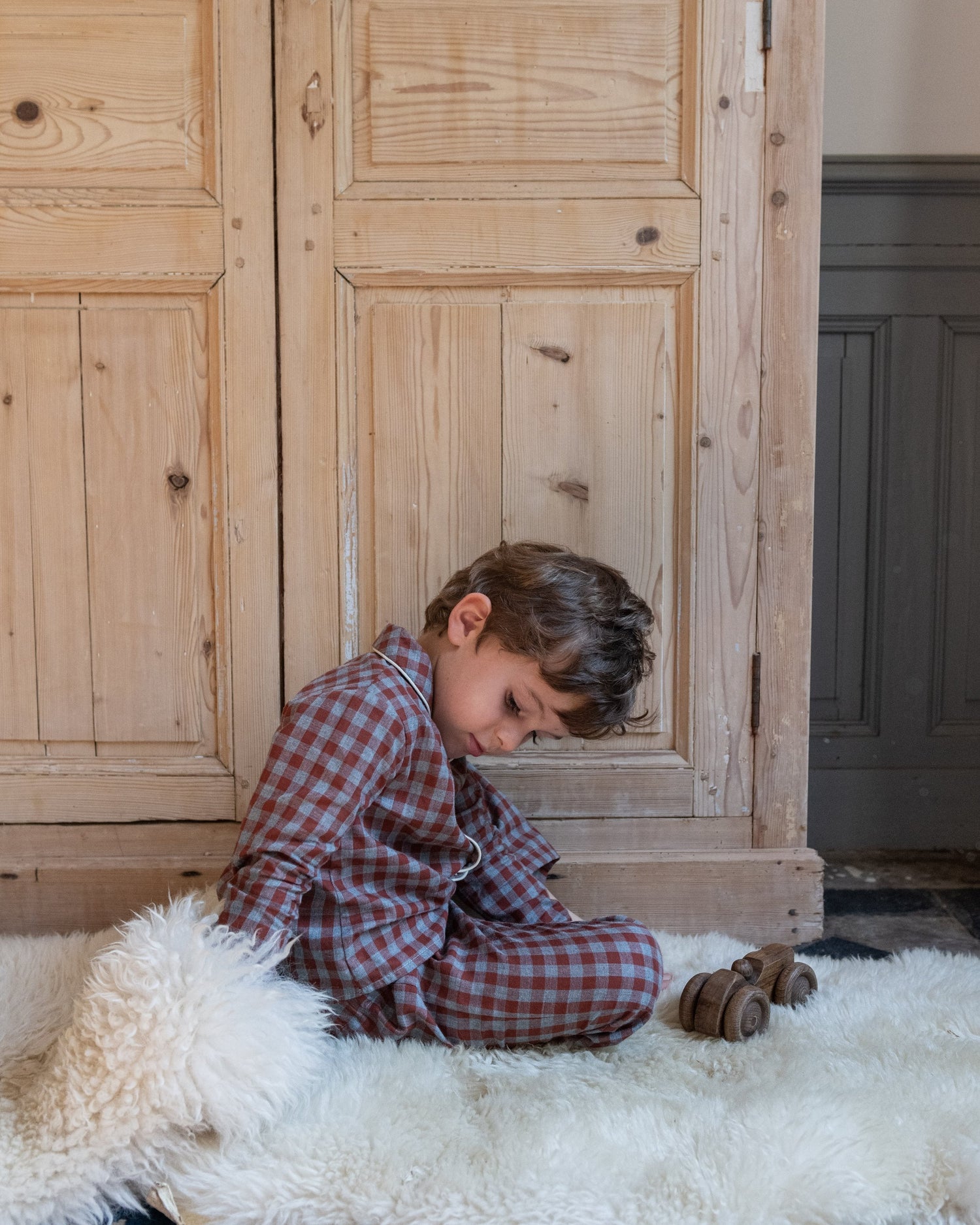 Pyjama à carreaux en flanelle