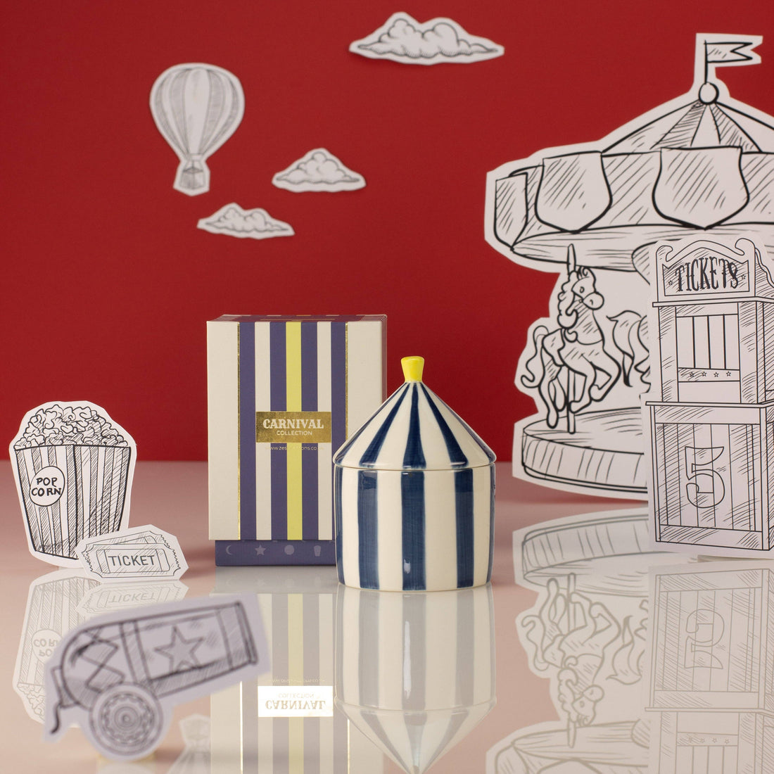 Zesty Lemons - Zirkuskerze Keramik