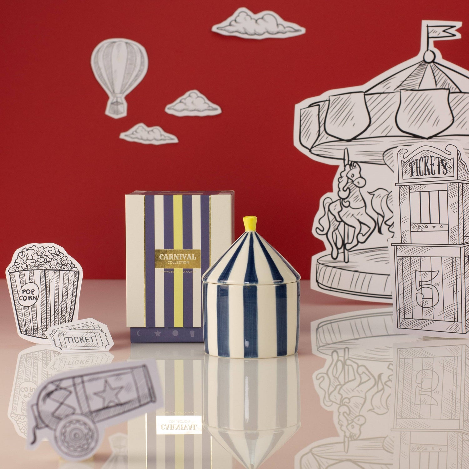 Zesty Lemons - Zirkuskerze Keramik