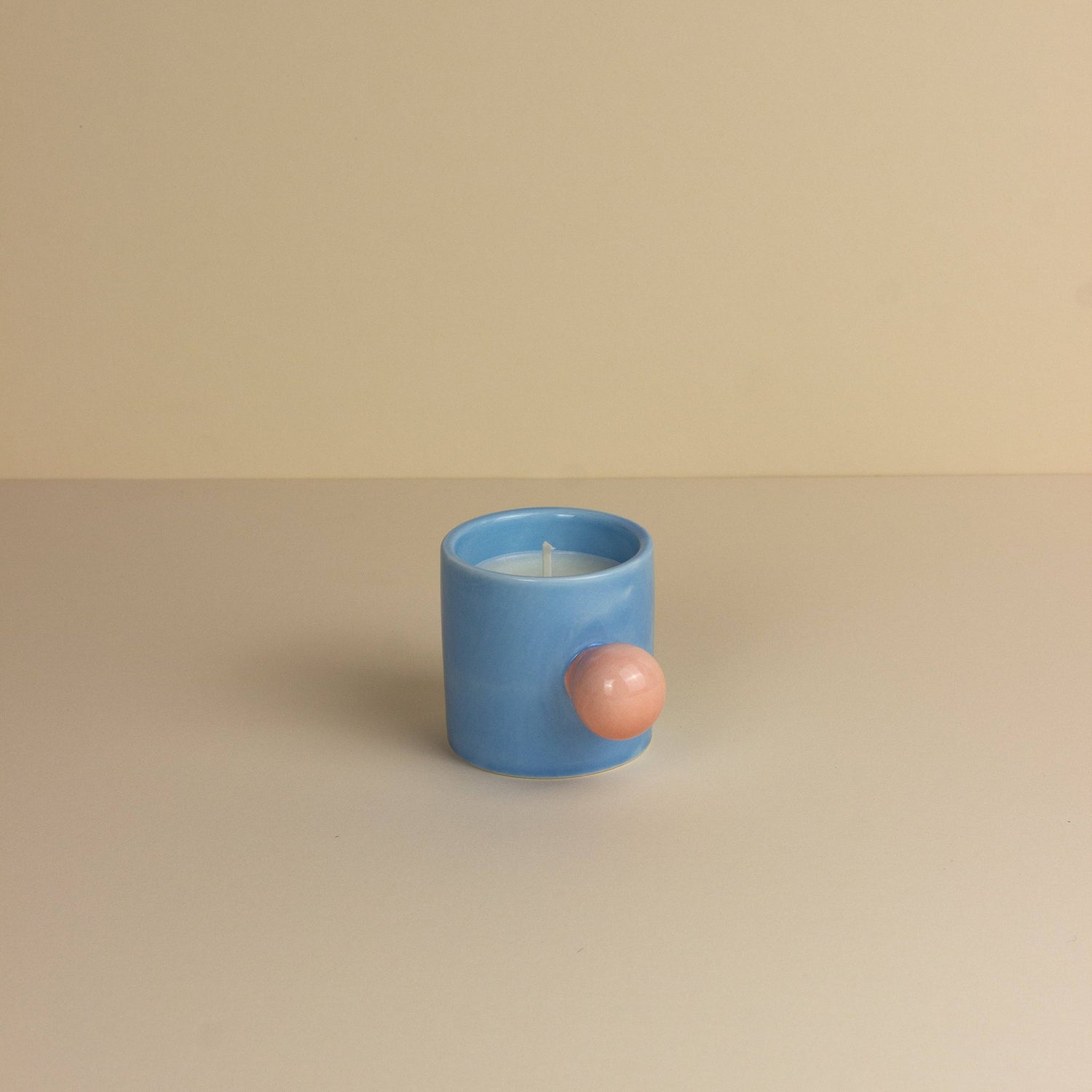 Karneval Karussell Tasse Kerze - Blauer Akrobat