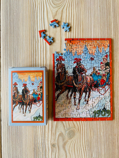 Piecely Puzzle - Mini Puzzle Christmas Schlittenfahrt