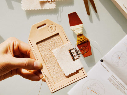 Leather luggage tag - craft kit