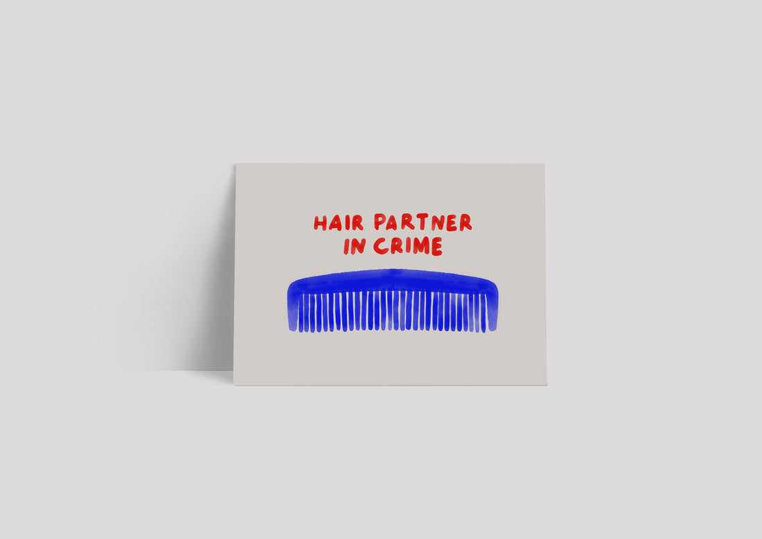 Postkarte Hair Partner in Crime