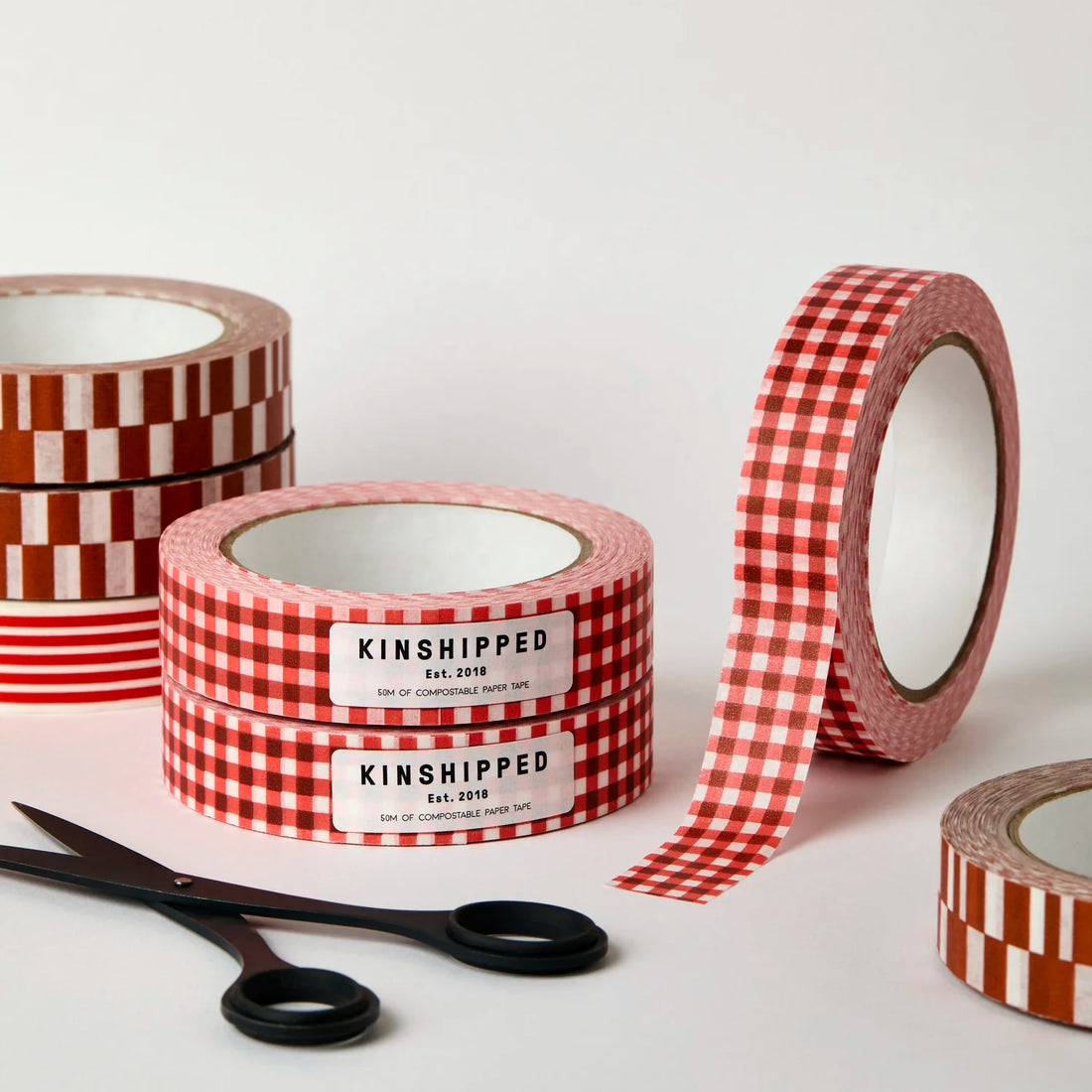 Rotes Karo-Klebeband