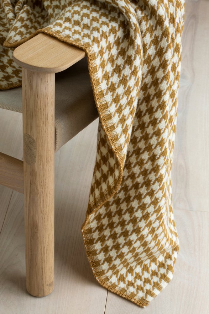 MIMI Couverture en laine tabac