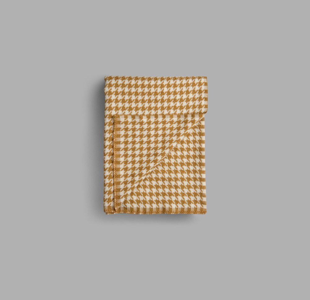 MIMI Couverture en laine tabac