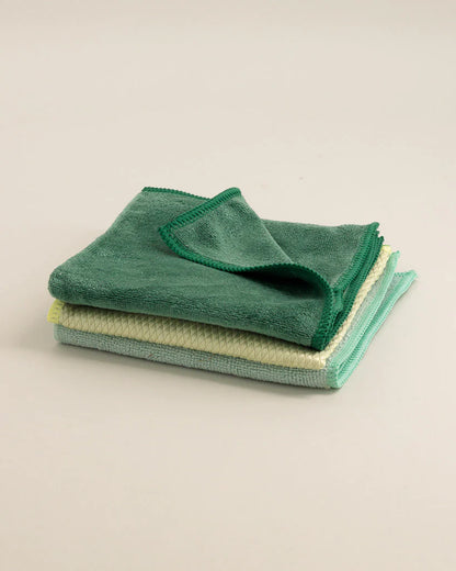 Trio of microfiber cloths