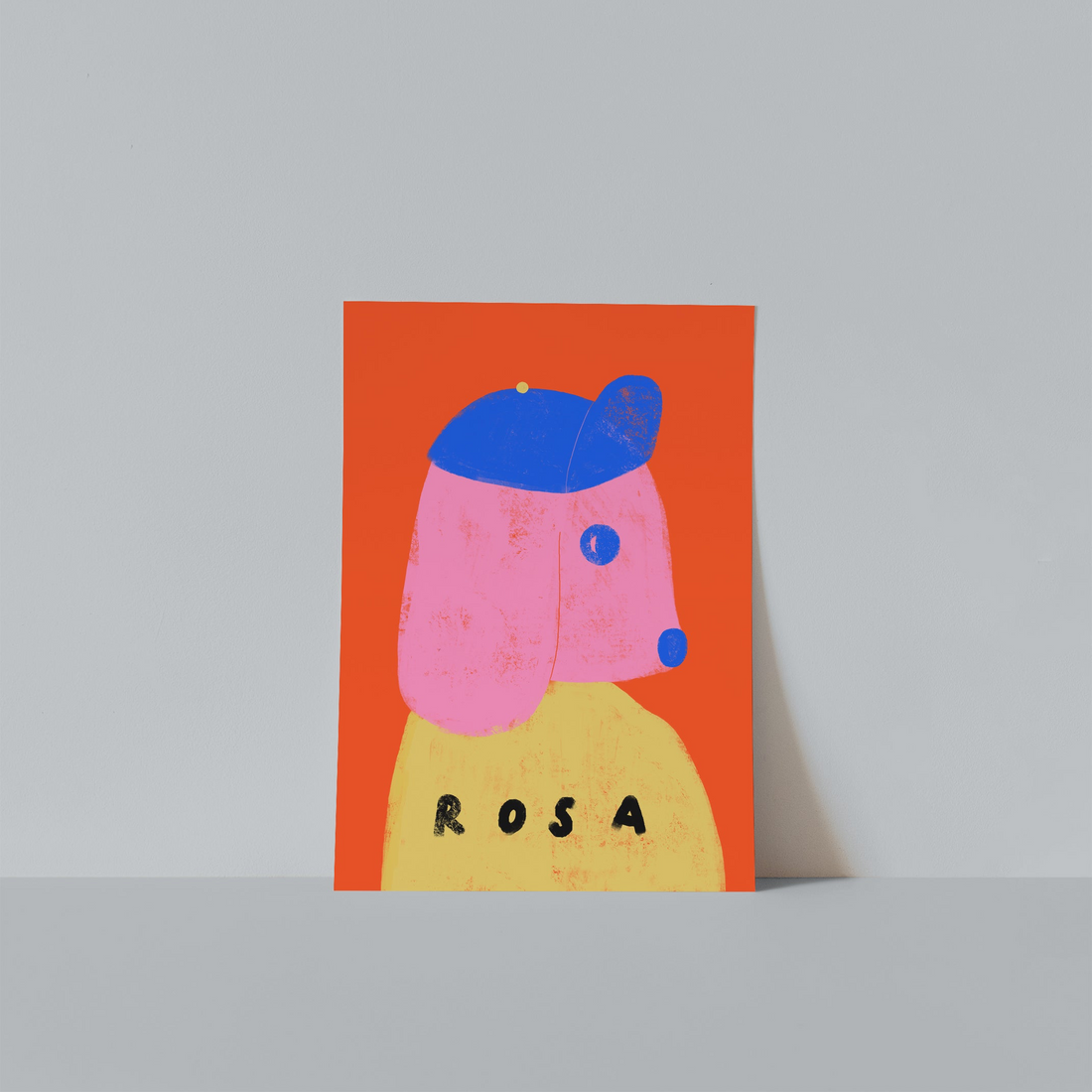 Postkarte Rosa