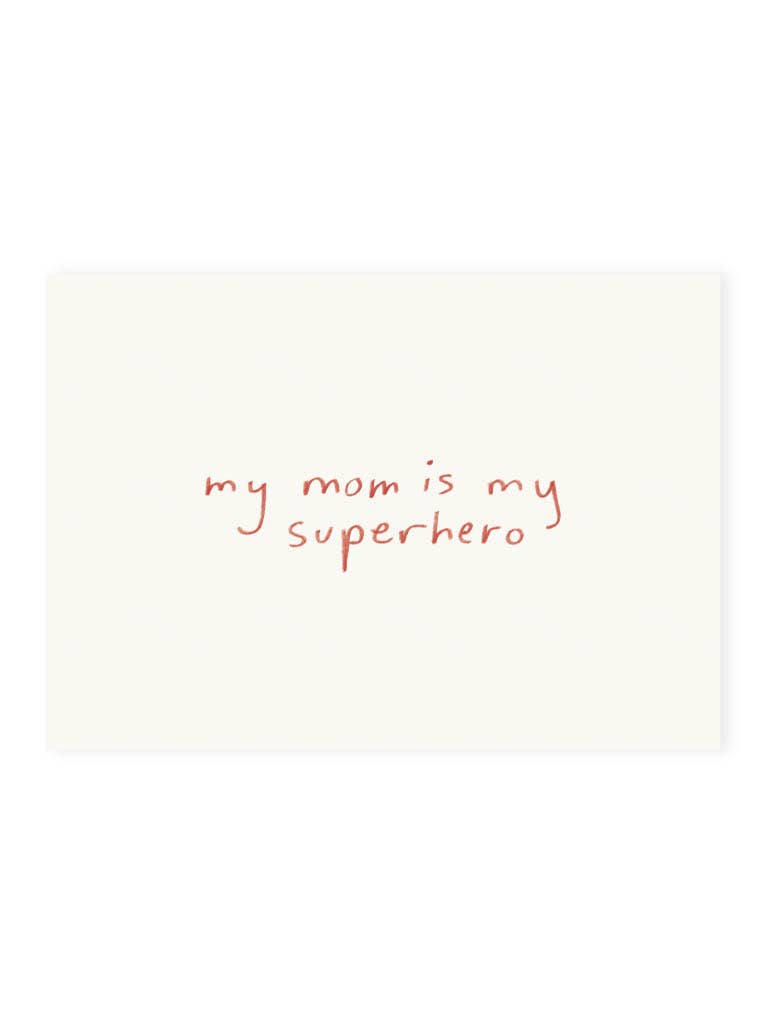 Postkarte my mum is my superhero