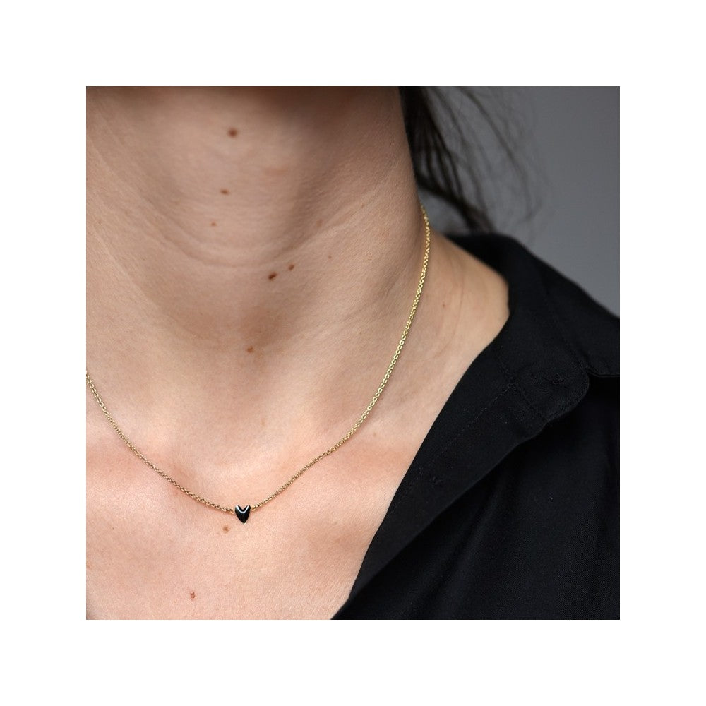 GRANT heart necklace black