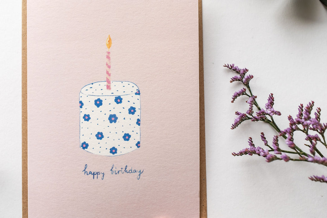 Pomba Happy Birthday Cake Karte
