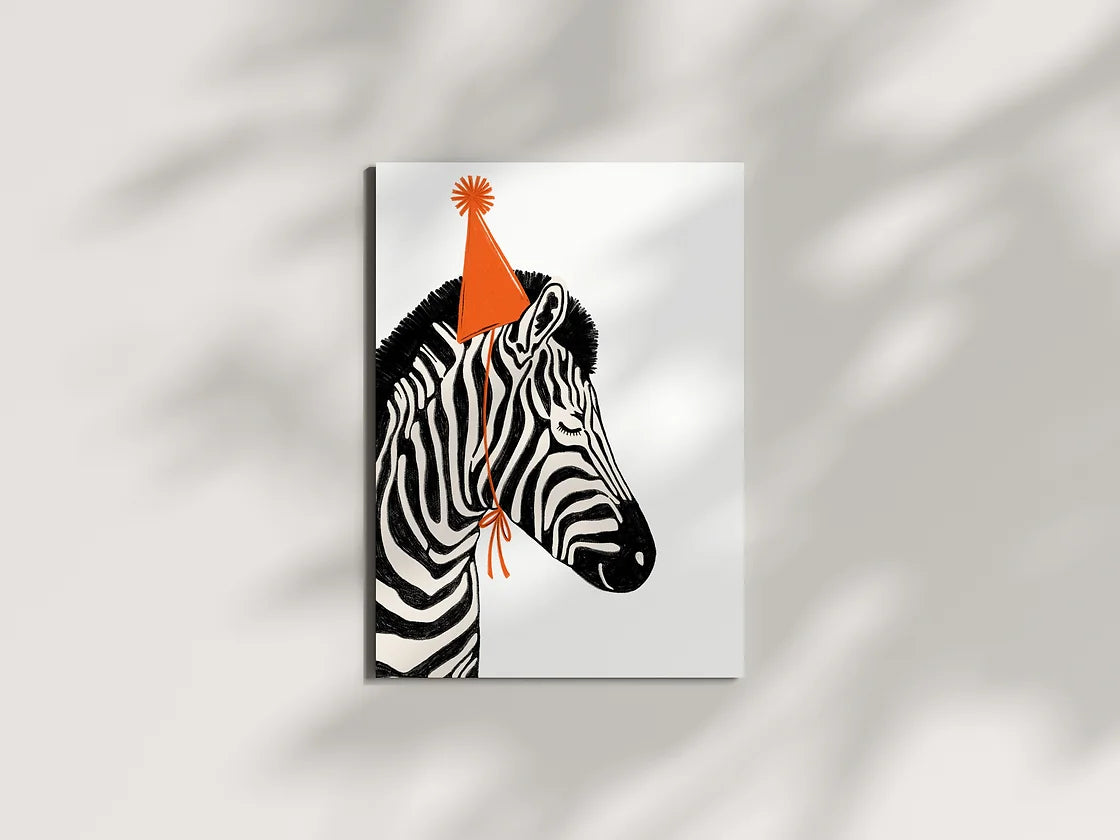 Pomba Postkarte Zebra