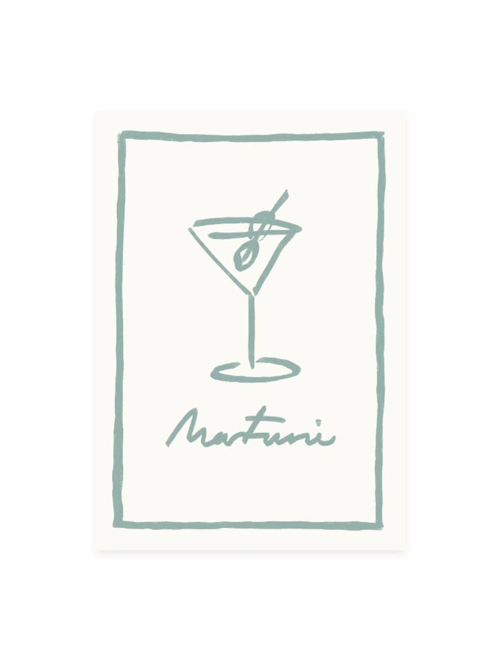 Postkarte Martini Melt Atelier