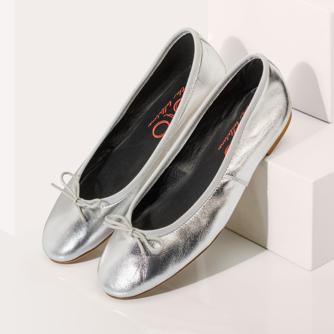 Volcan Ballerine Laminato Argento