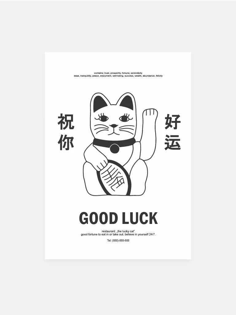 Postcard The Lucky Cat 