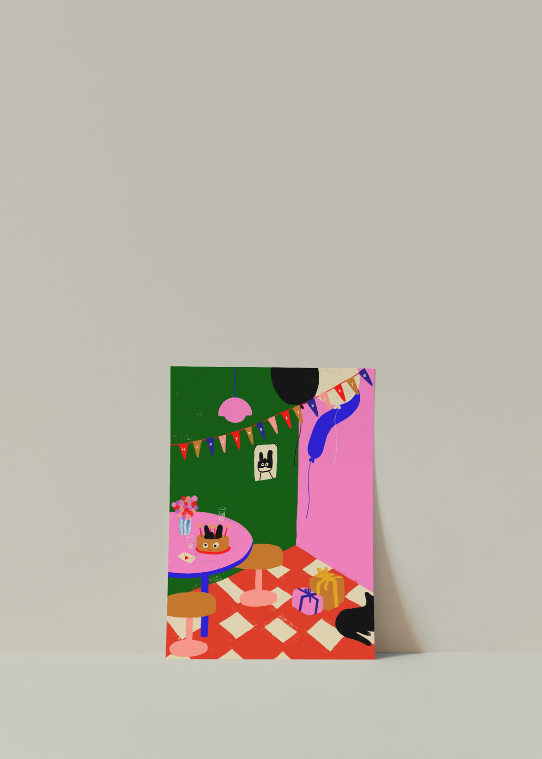 Birthday party postcard