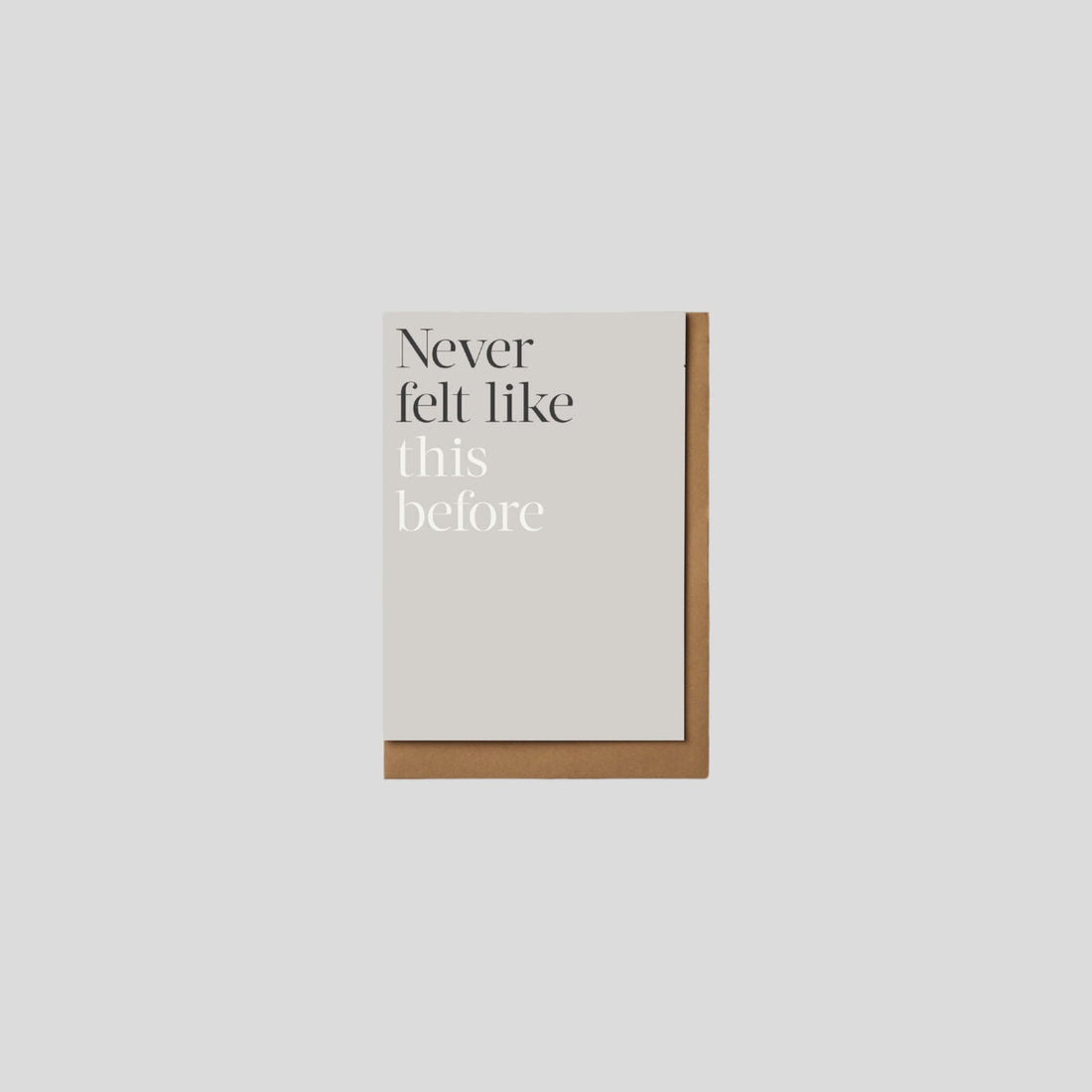 Card never felt like this before