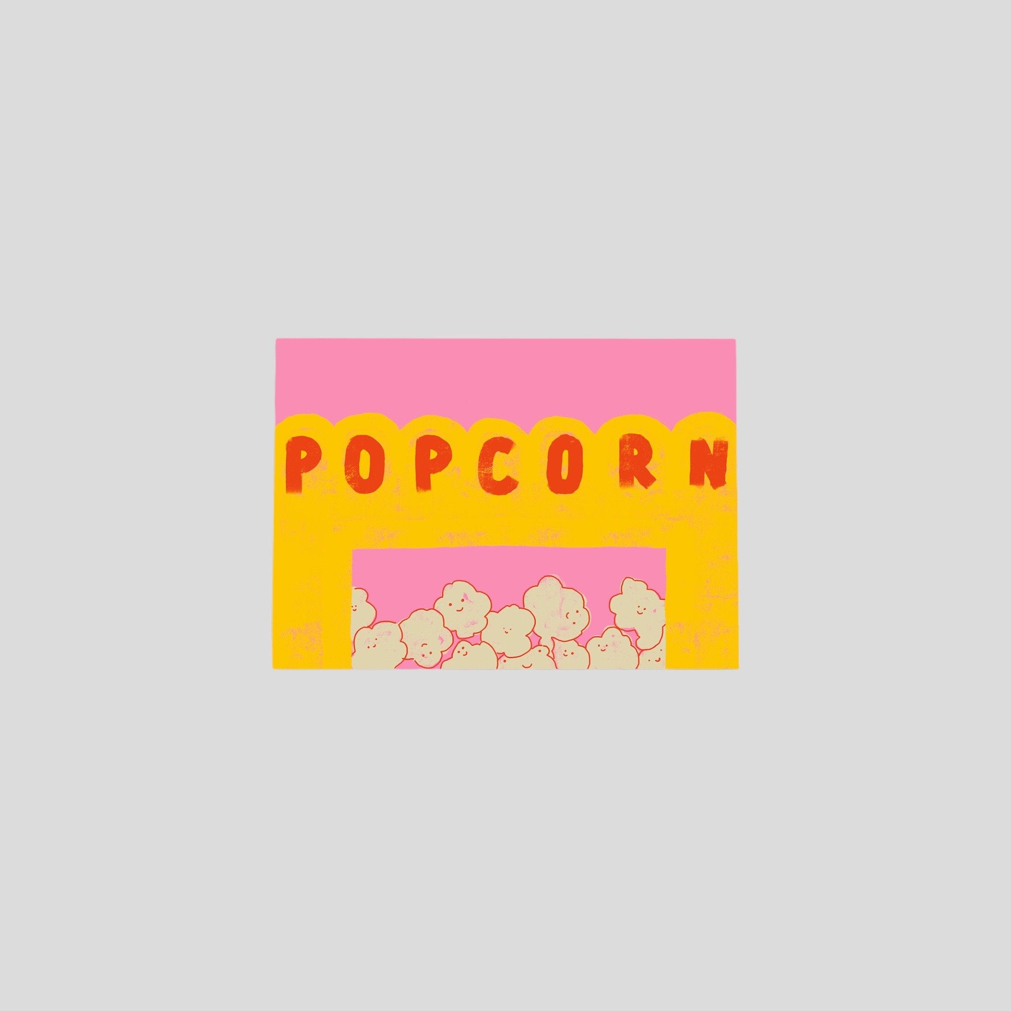 Postkarte Popcorn