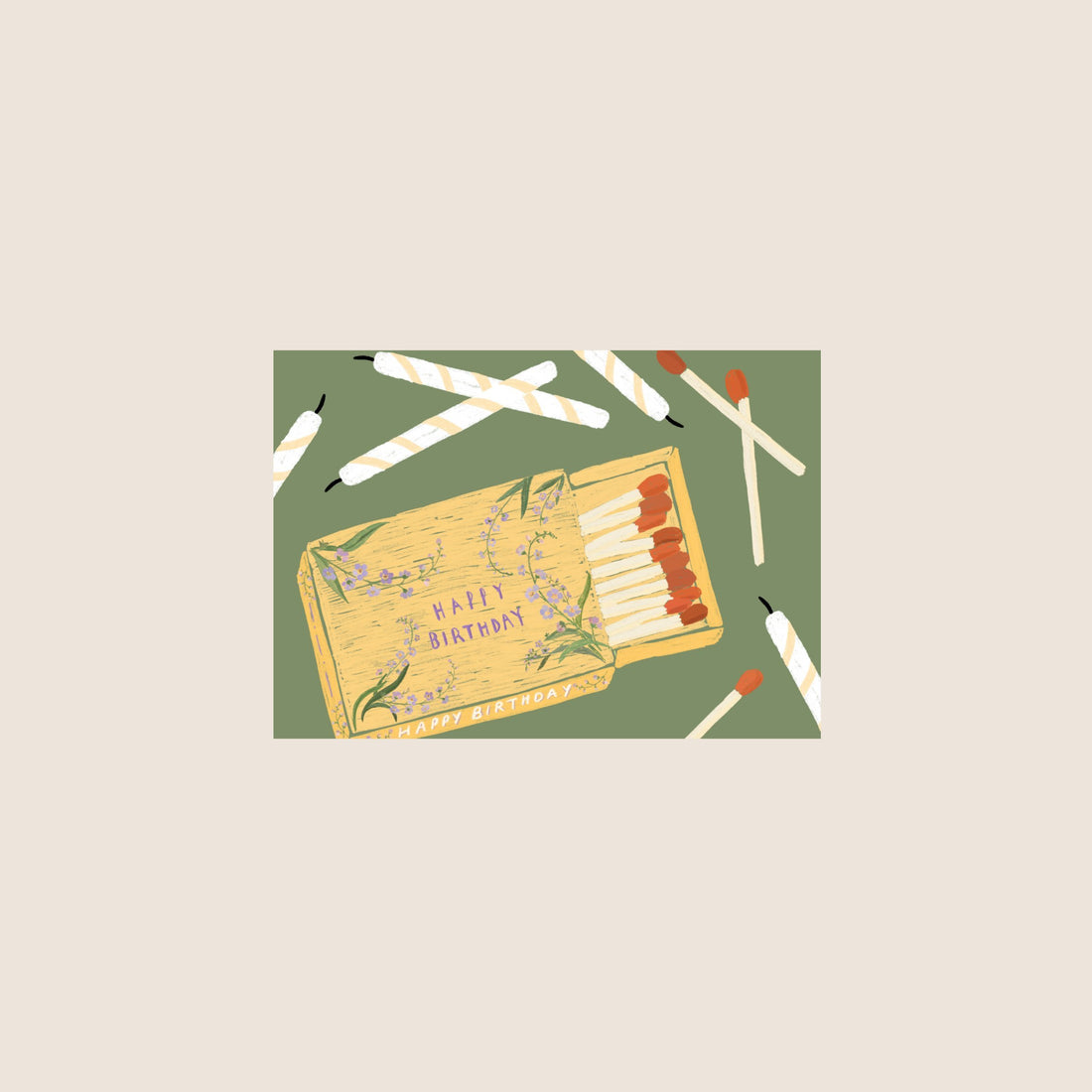 Postcard Happy Birthday Matches