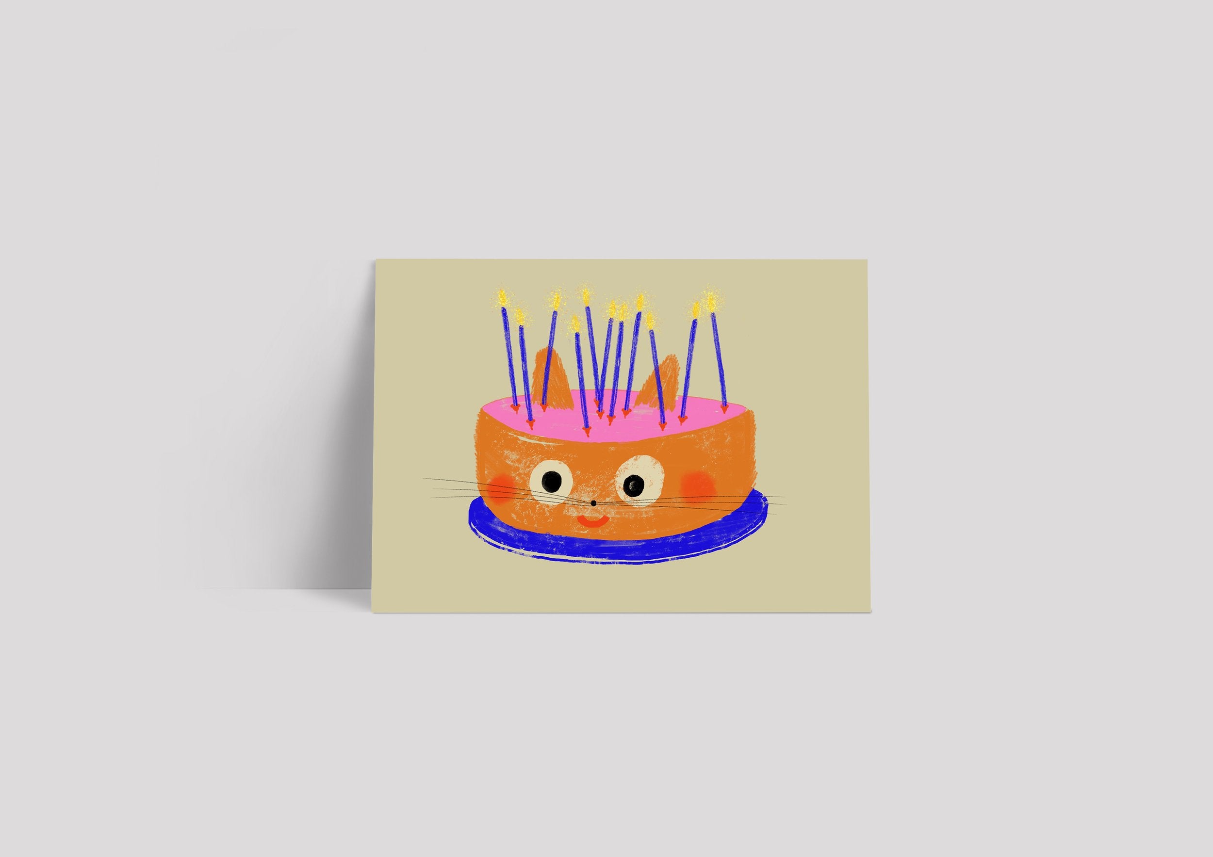 Postcard cat cake